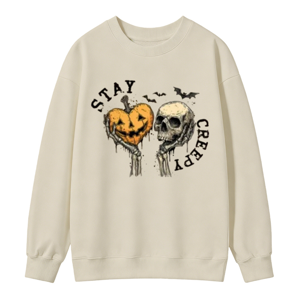 Skeleton Hand Hoodie, Retro Grunge Graphic Sweatshirts with Dripping Heart Design, Cotton Blend Halloween Tops, Fabric, Comfortable