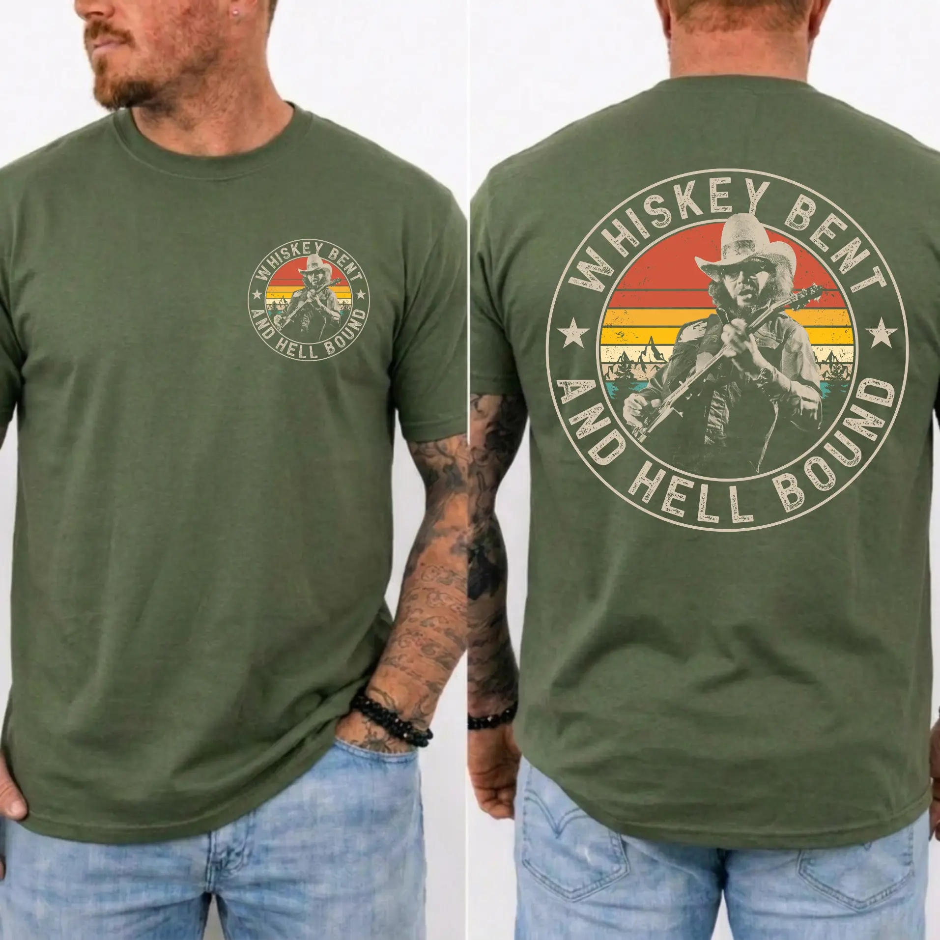 Vintage Country Music T-Shirt, Retro Outlaw Cowboy Graphic Tee