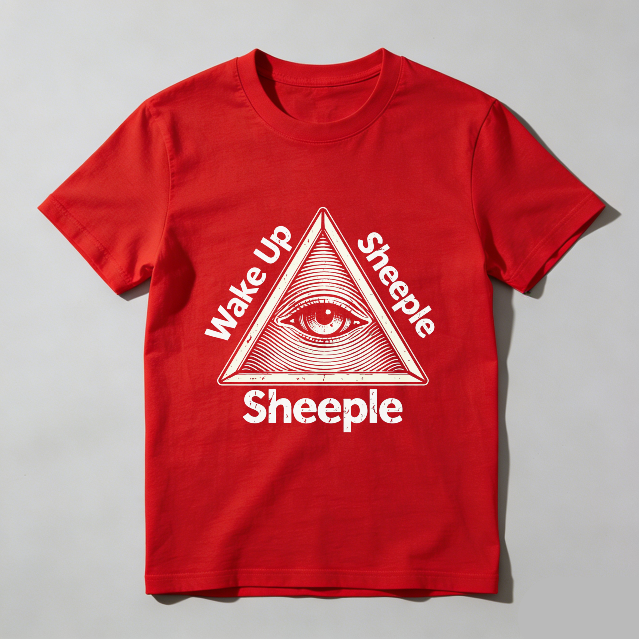 TEECURENT  Wake Up Sheeple Eye In Pyramid Sheeple TEECURENT