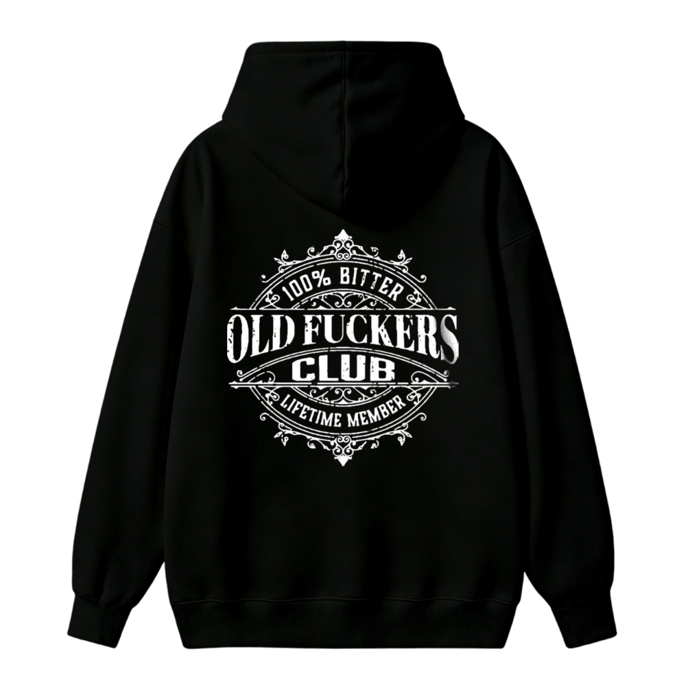 Old Fucks Club Vintage Retro Graphic Unisex Classic Hoodie