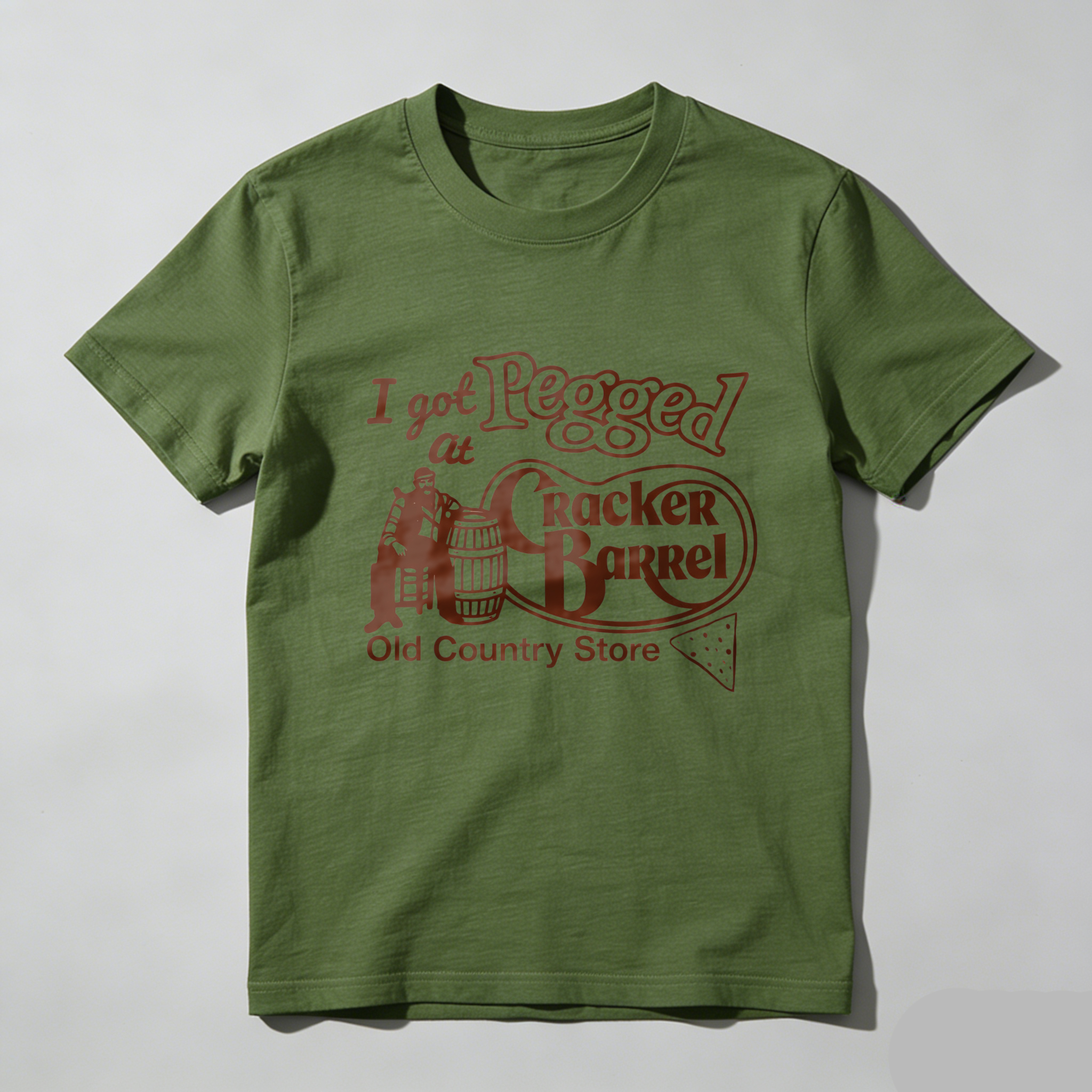 TEECURENTI Got Pegged At Cracker Barrel Old Country Store T Shirt-TeeCurent