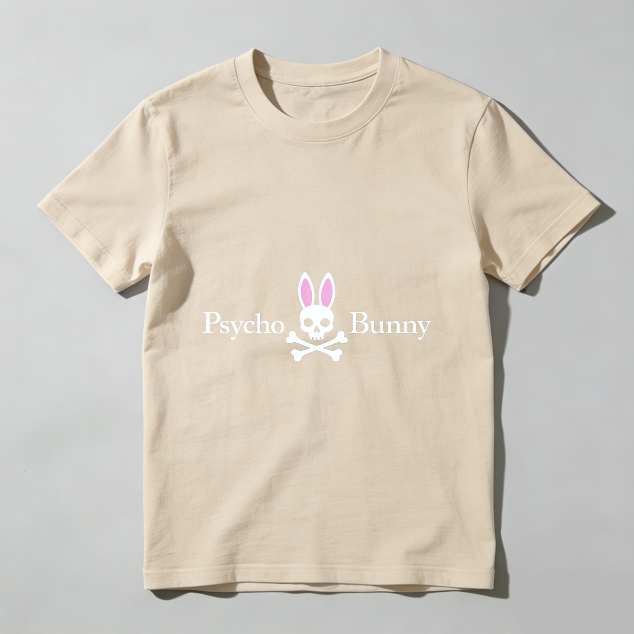 TEECURENT Psycho Bunny Skull And Crossbones T Shirt Black Unisex Casual Graphic Tee For Men Women