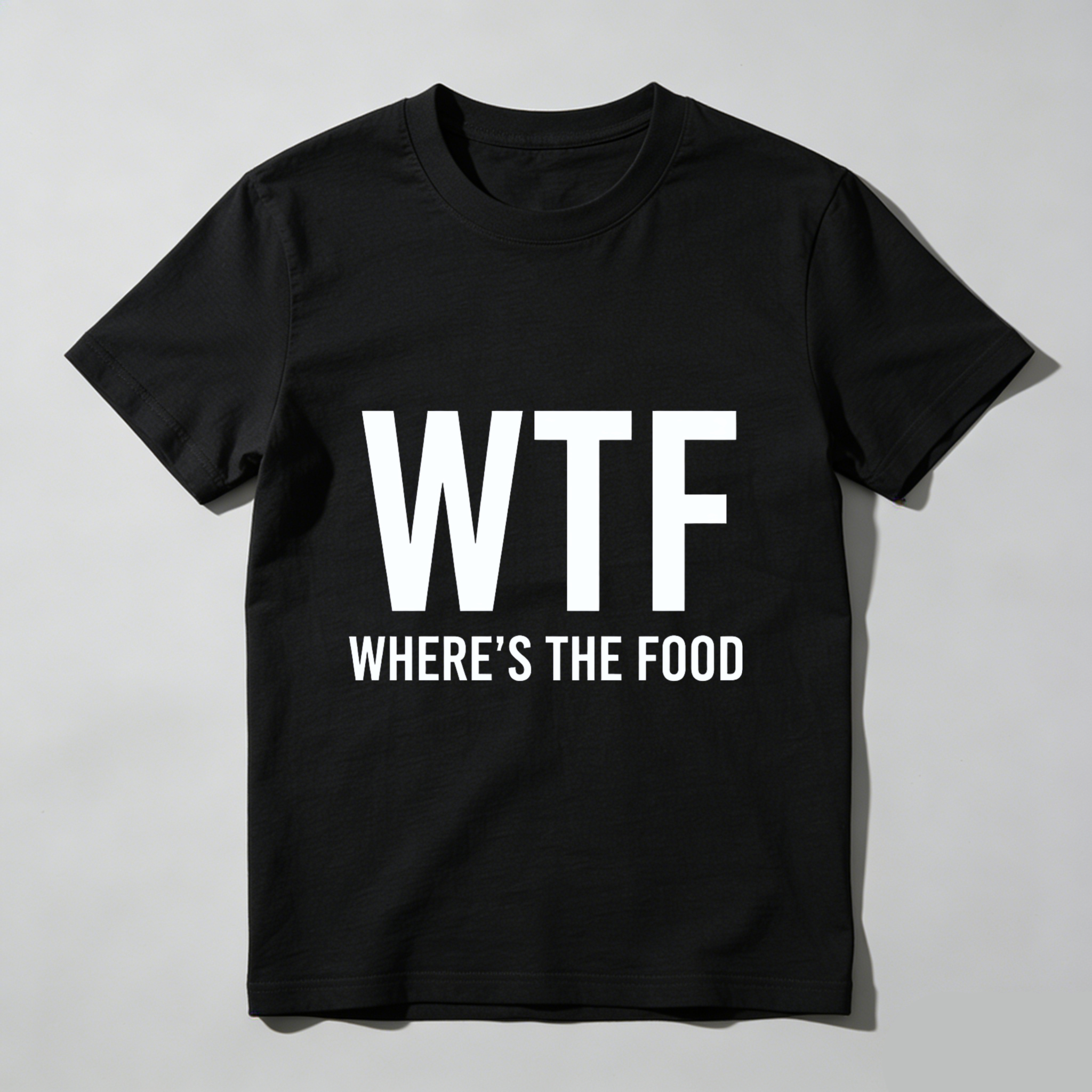 TEECURENT Wtf Where The Food Funny T-Shirt Humor Shirt Casual Wear For Men Women Unisex Top WOMEN