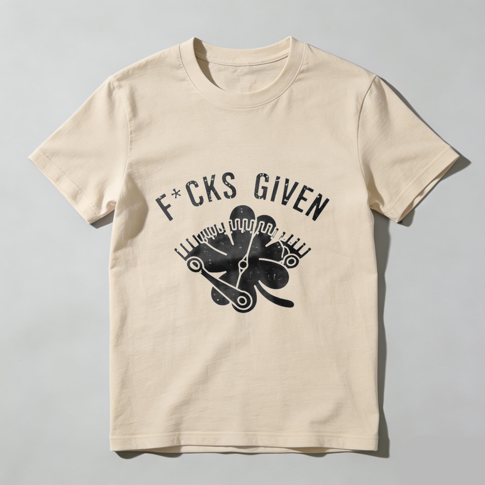 TEECURENT F Cks Given Clock Shirt With Clover Design Black T-Shirt For Men And Women Casual Wear Statement Tee