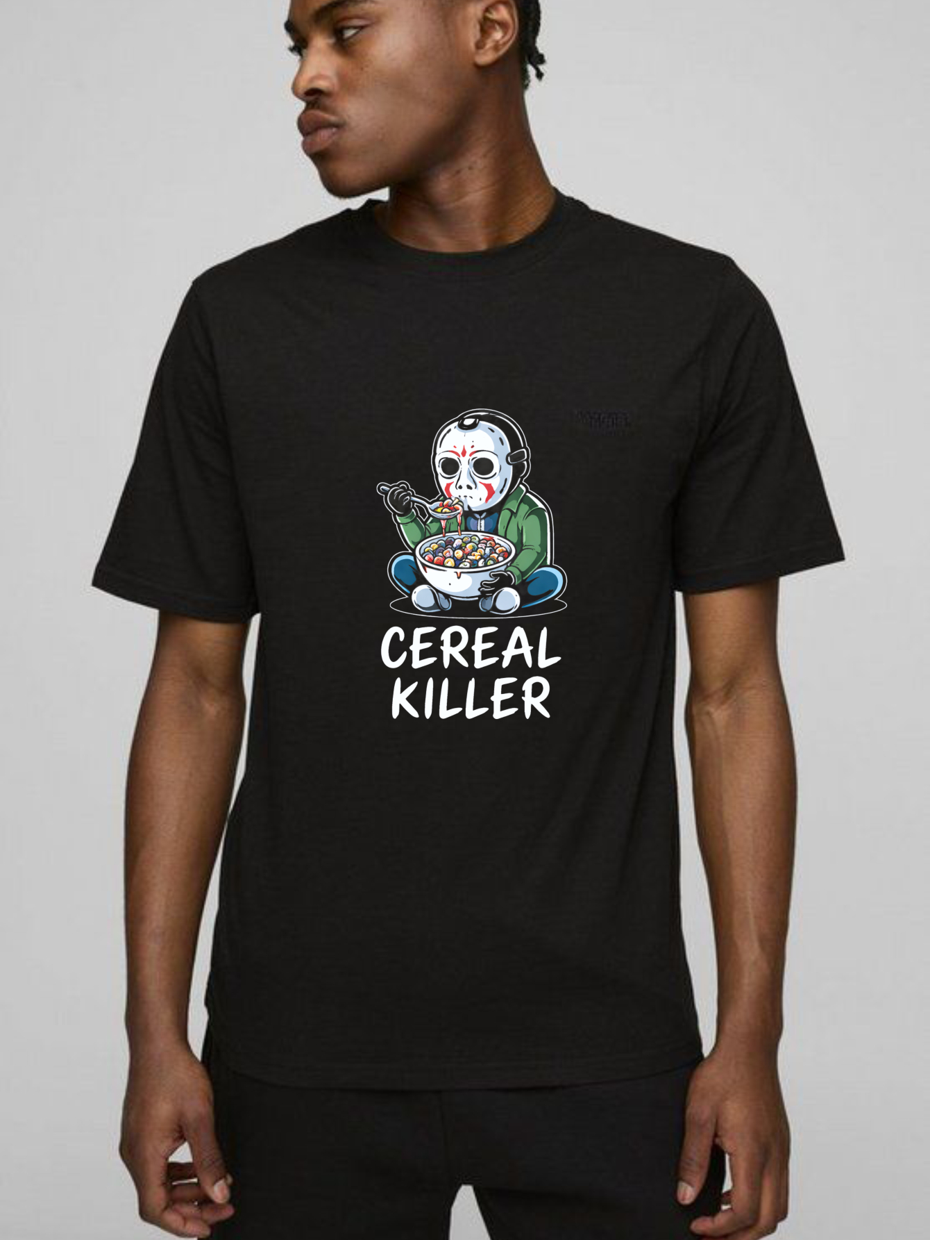 TEECURENT Cereal Killer Halloween Horror Movie Character T-Shirt With Funny Pop Culture Design For Men And Women-TeeCurent
