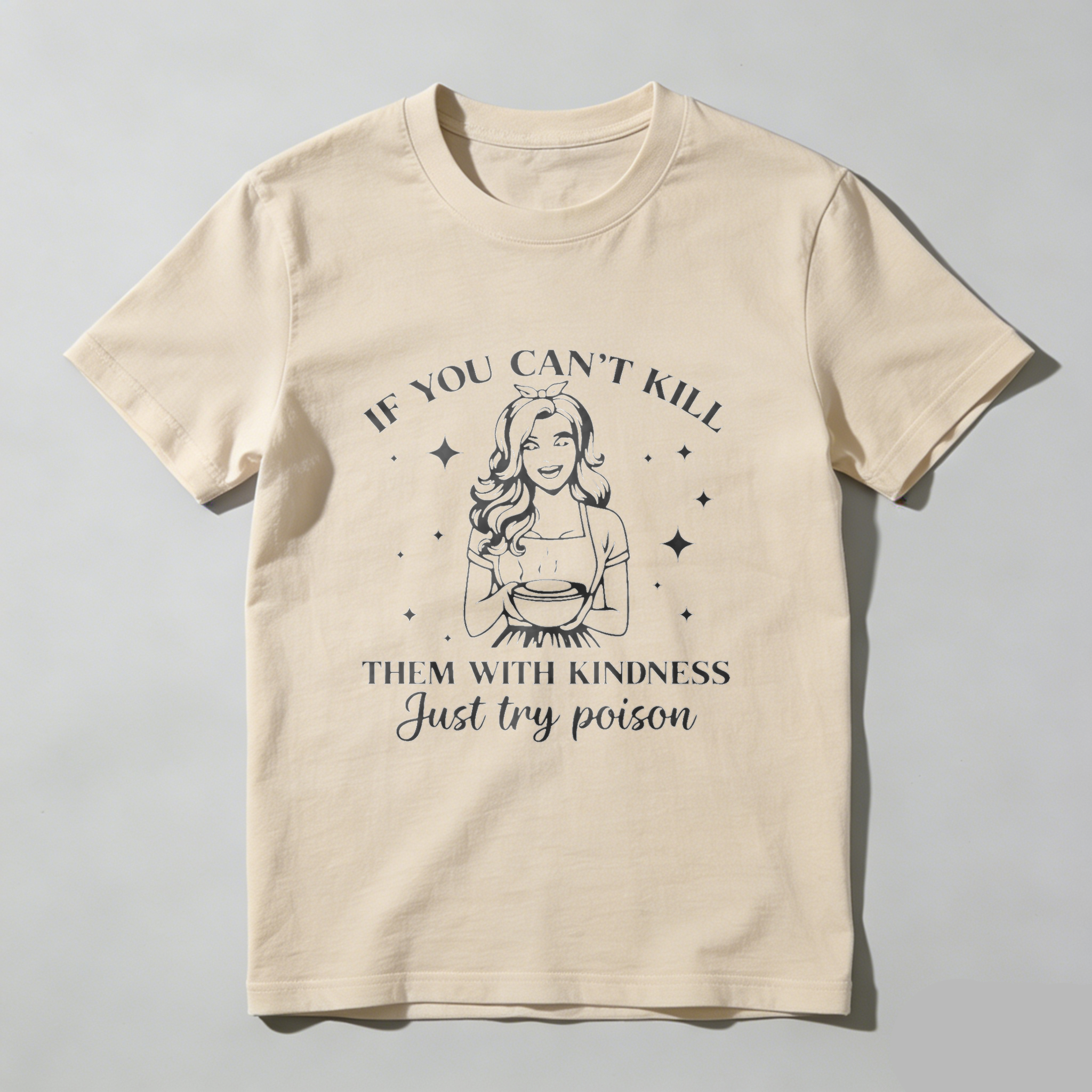 TEECURENT If You Cant Kill Them With Kindness Just Try Poison Witch T Shirt WOMEN