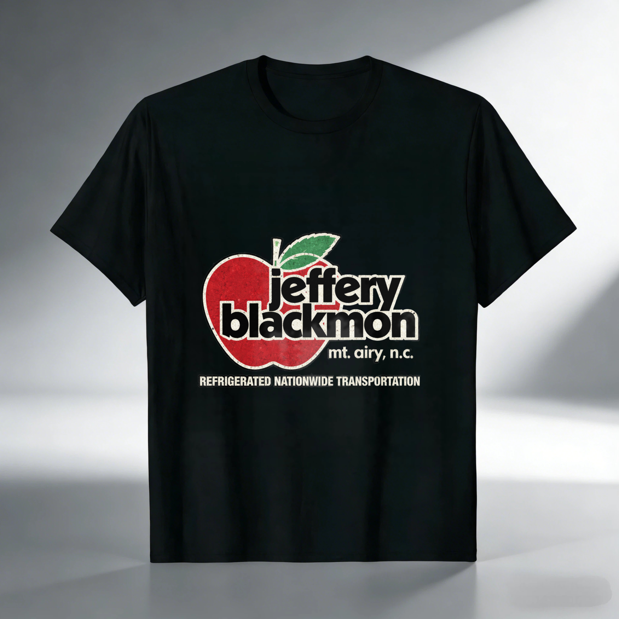 Jeffery Blackmon Mt Airy Nc Refrigerated Nationwide Transportation Apple Logo T Shirt
