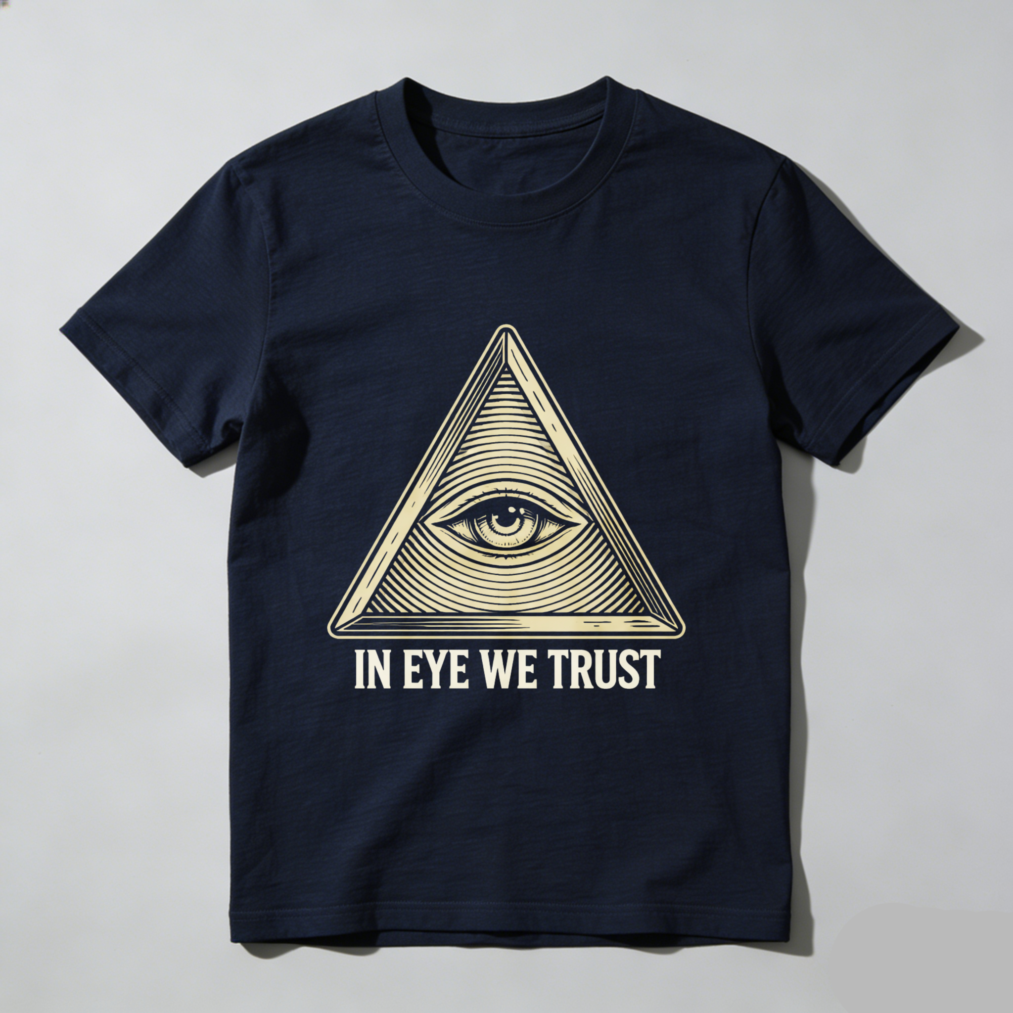 TEECURENT  All Seeing Eye Pyramid Symbol In Eye We Trust TEECURENT