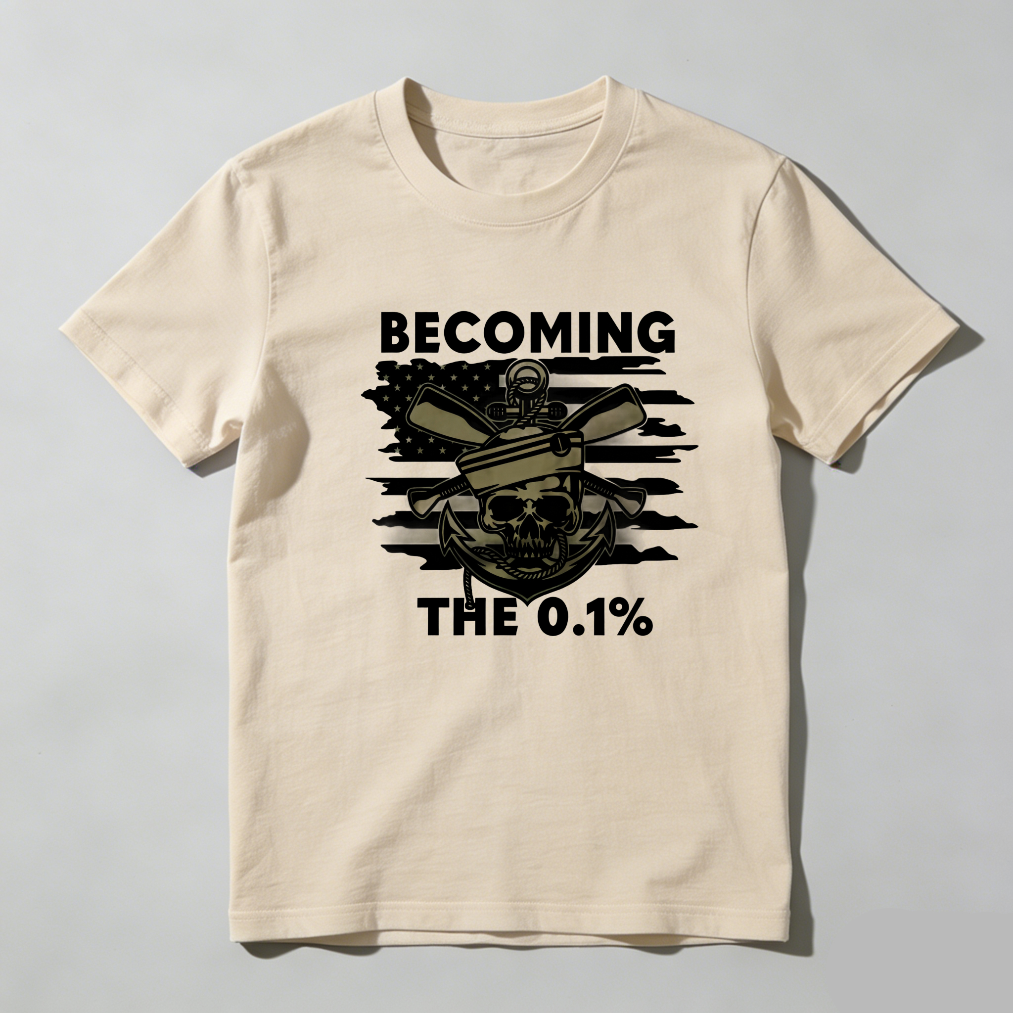 TEECURENT Becoming The 0.1 Percent Pure Cotton Short Sleeve T Shirt-TeeCurent