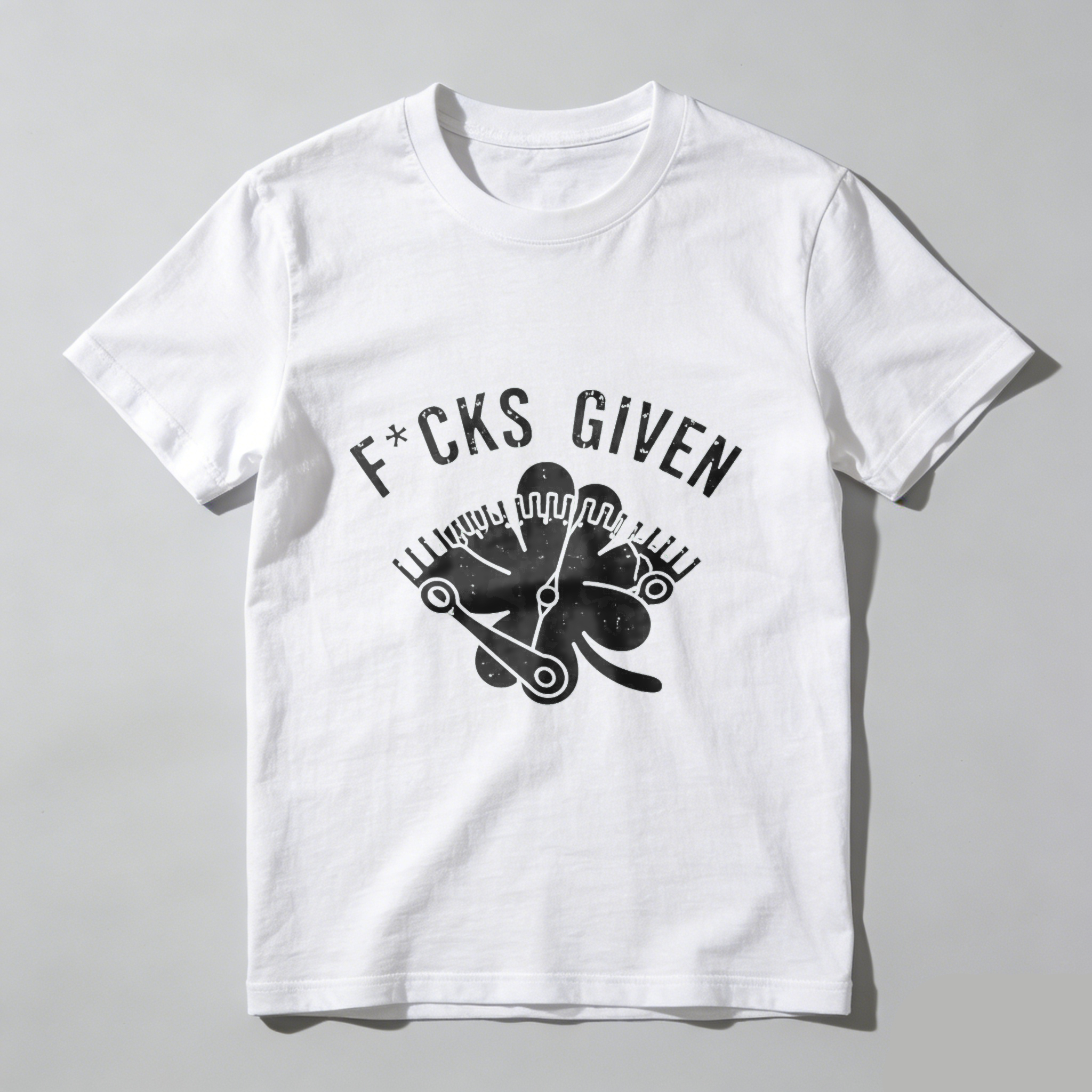 TEECURENT F Cks Given Clock Shirt With Clover Design Black T-Shirt For Men And Women Casual Wear Statement Tee