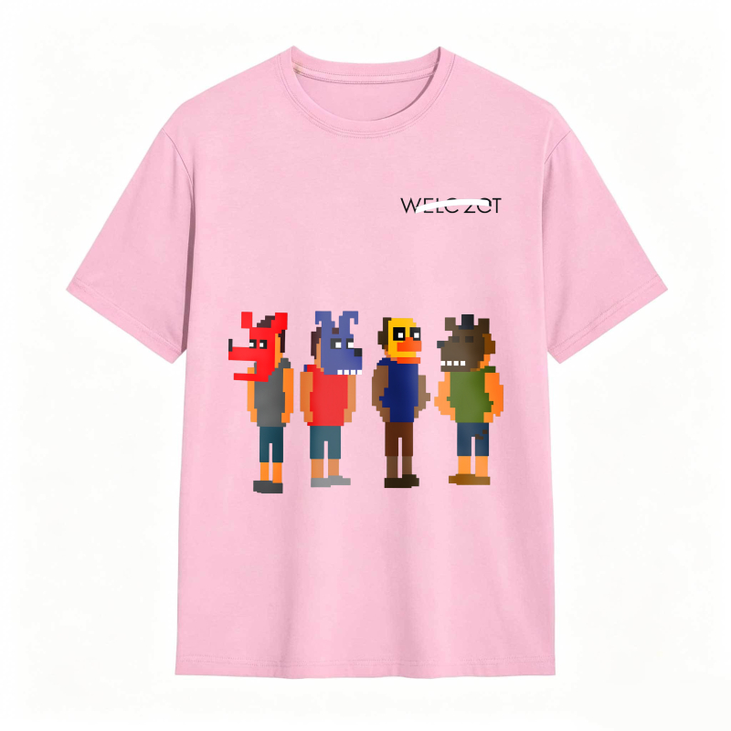 Pixel Art Characters With Text Welc Zot Unisex Classic T-shirt
