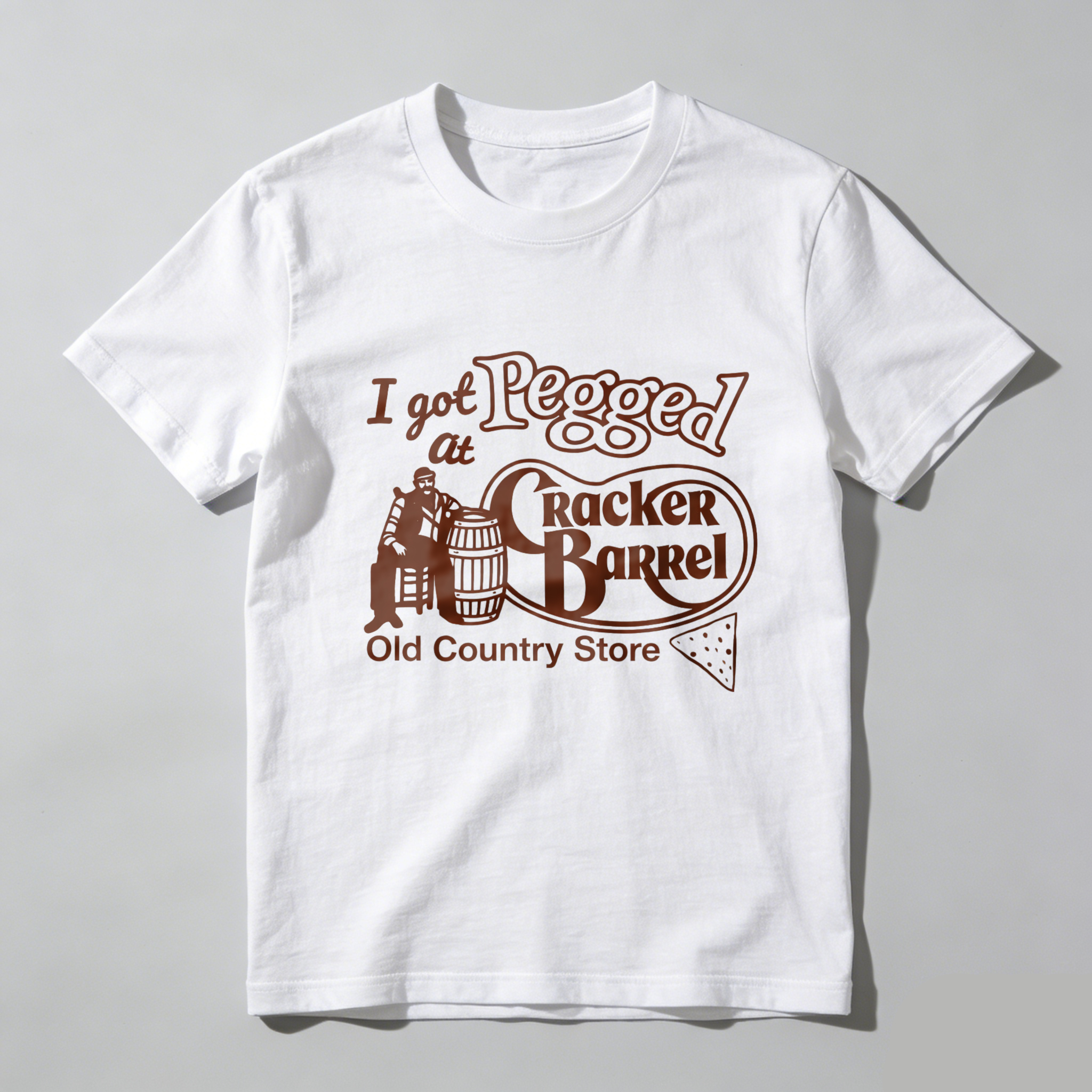 TEECURENTI Got Pegged At Cracker Barrel Old Country Store T Shirt-TeeCurent