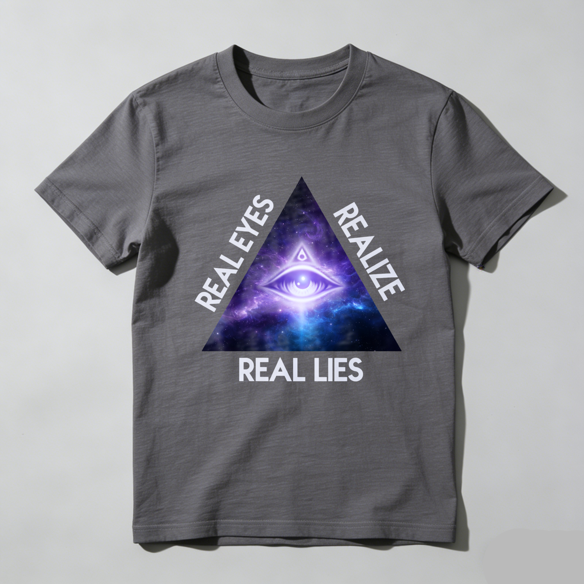 TEECURENT  Real Eyes Realize Real Lies Pyramid Eye Galaxy TEECURENT