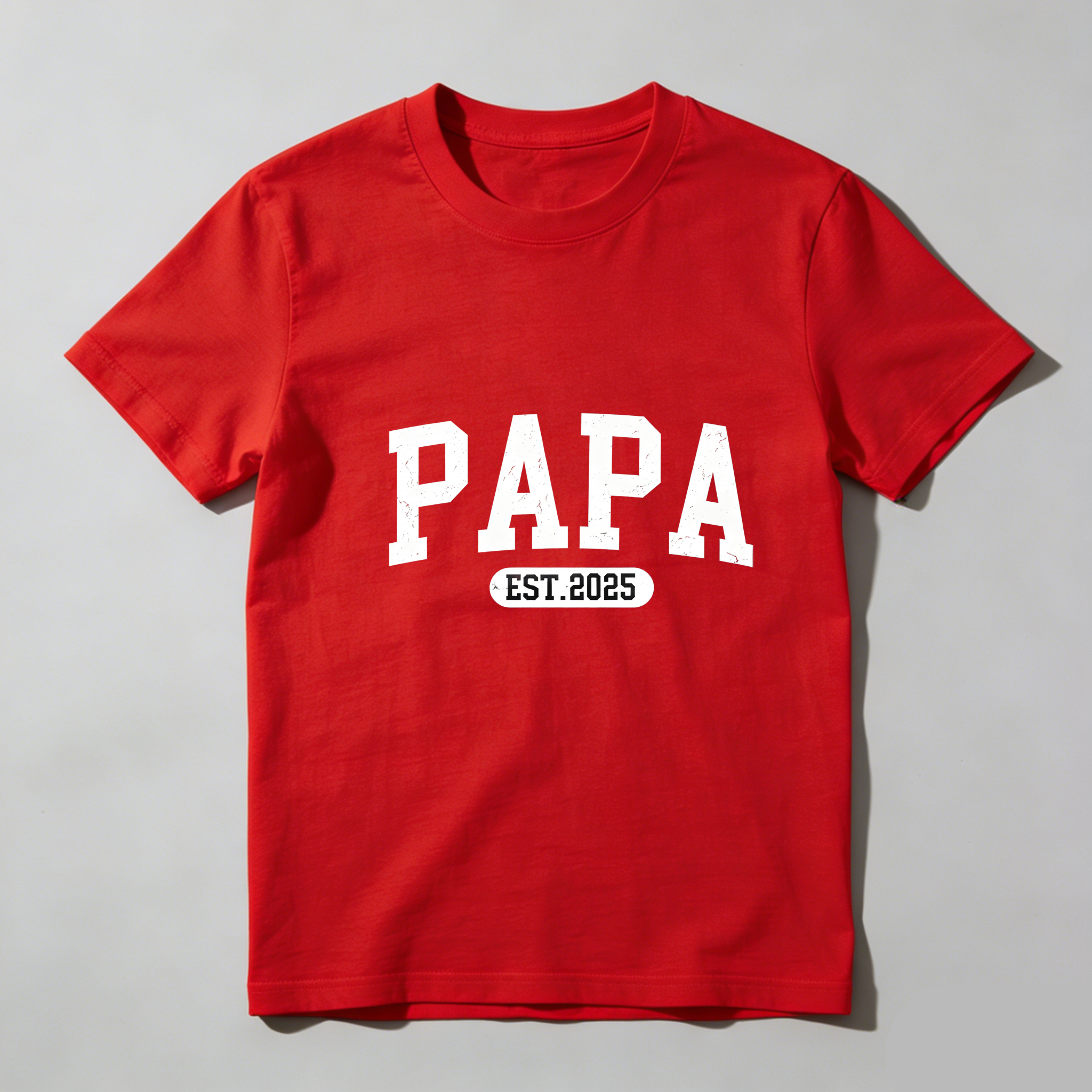 TEECURENT Papa Est 2025 Pure Cotton Short Sleeve T Shirt-TeeCurent