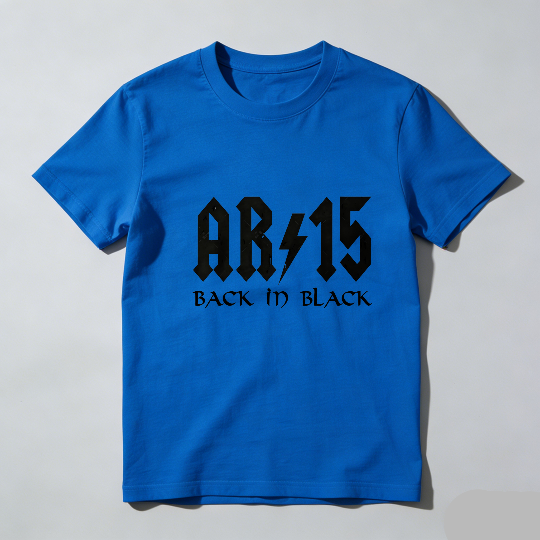 TEECURENT Ar15 Back In Black Pure Cotton Short Sleeve T Shirt-TeeCurent