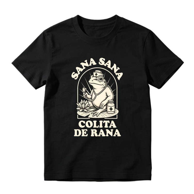 Frog Doctor With Medicine Jar And Lily Pad Sana Sana Colita De Rana Unisex Classic T-shirt