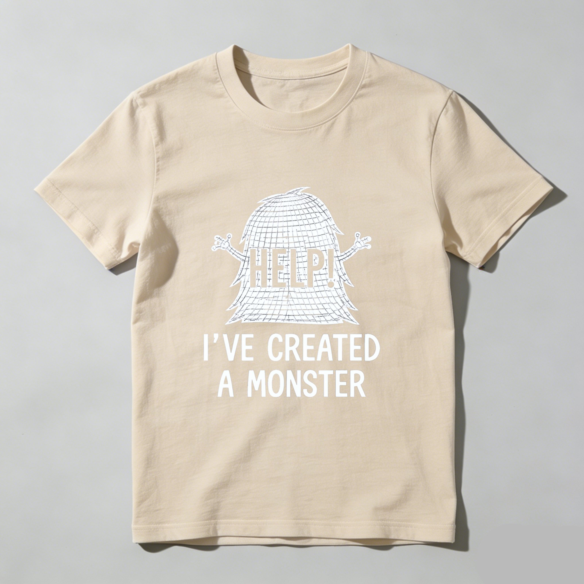 TEECURENT Help Ive Created A Monster Halloween Shirt Funny T-Shirt For Men Women Spooky Costume Party Gift WOMEN
