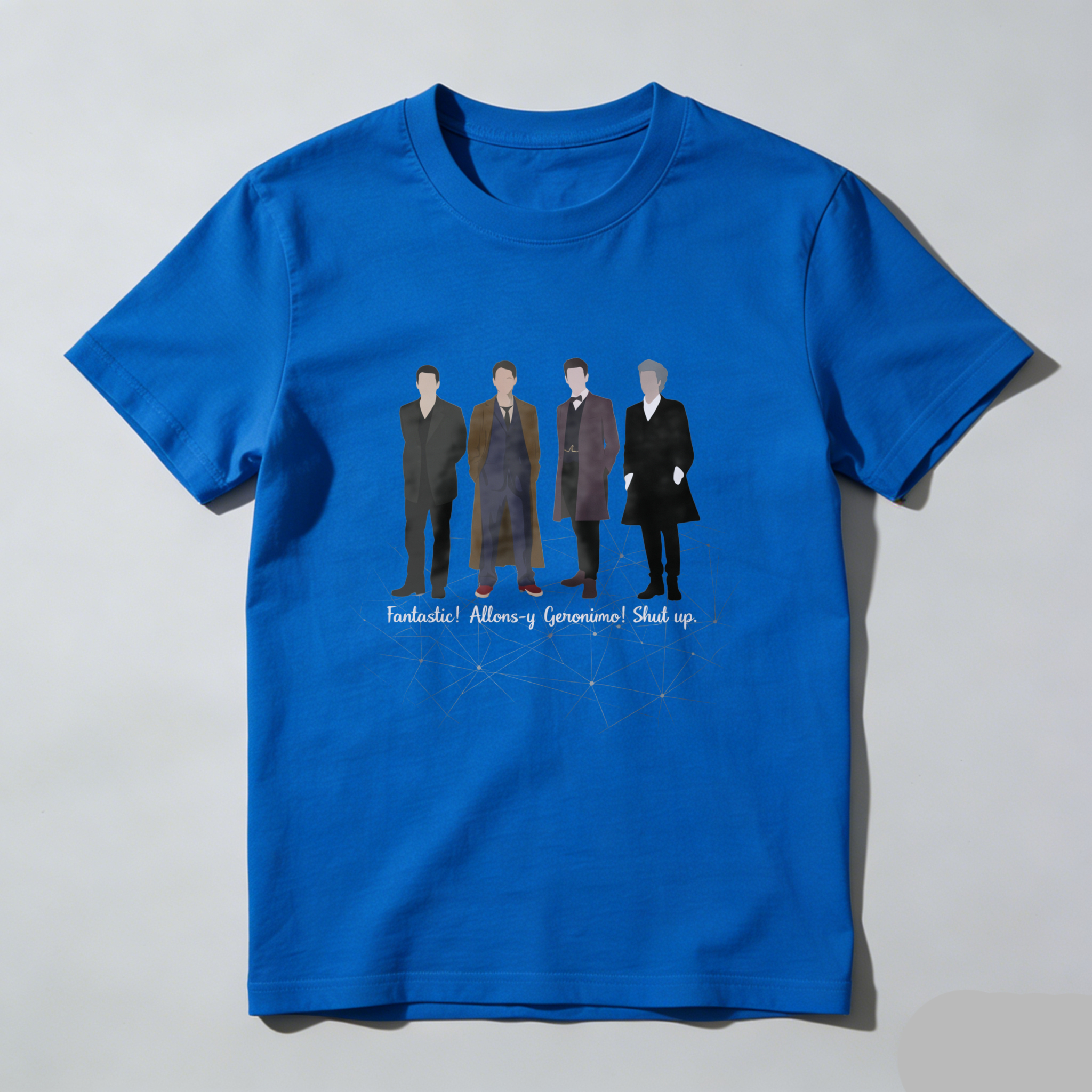 TEECURENT Fantastic Four Allons Y Geronimo Shut Up T Shirt