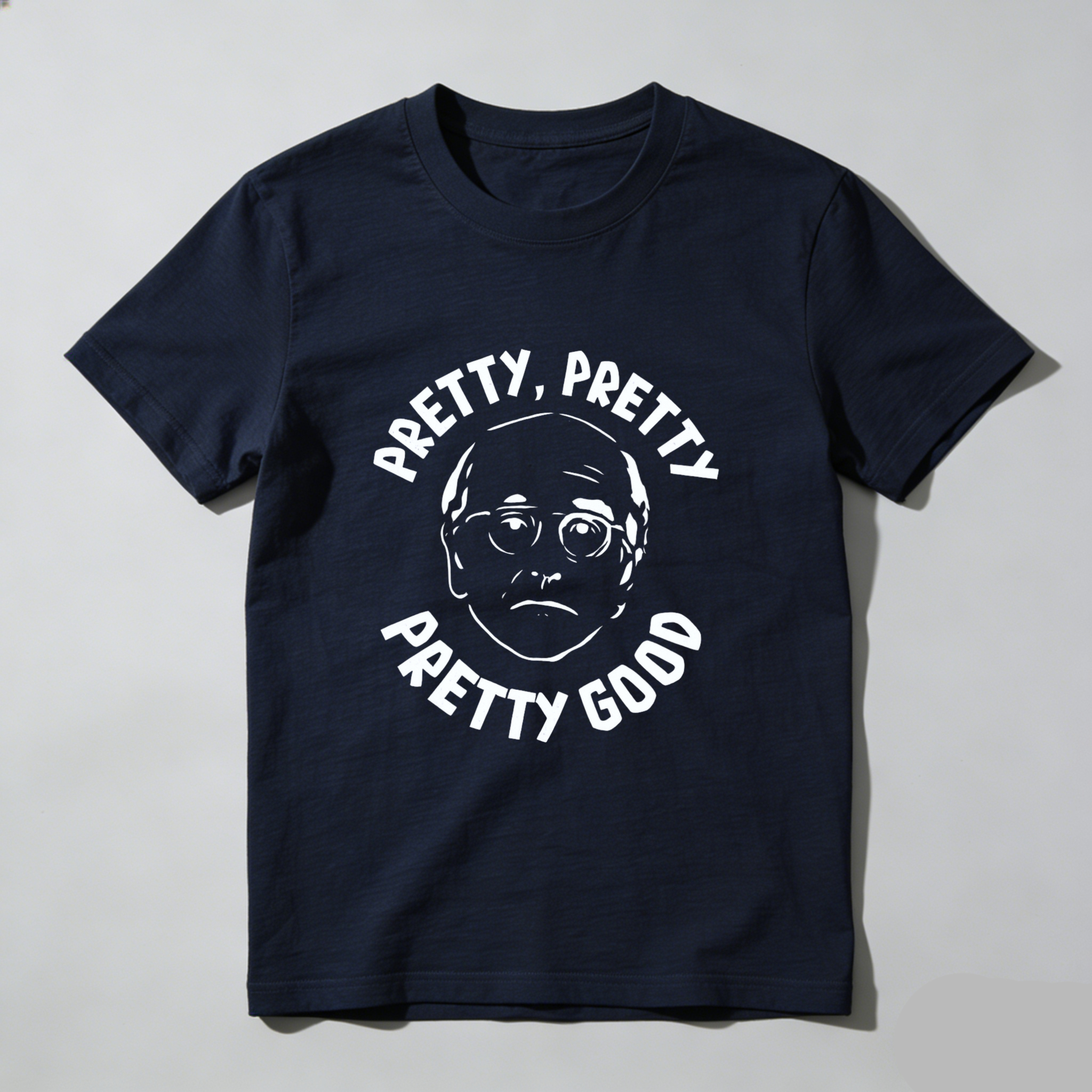 TEECURENT Pretty Pretty Pretty Good T Shirt With Cartoon Face Design Black Men Women Unisex Casual Tee