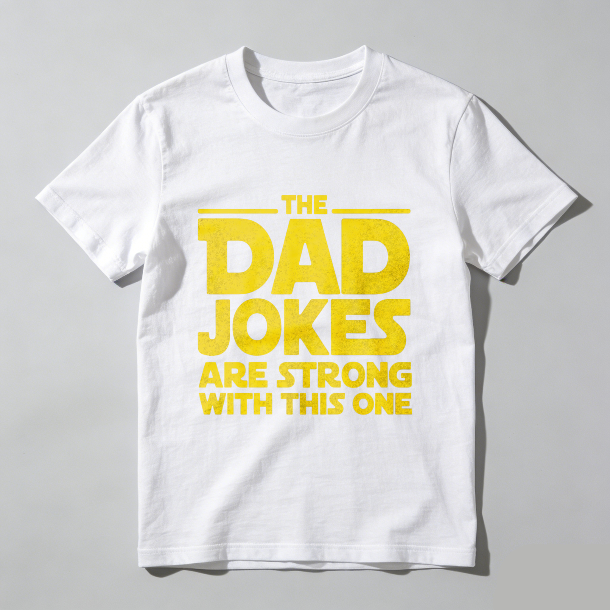TEECURENT The Dad Jokes Are Strong With This One T Shirt For Men Funny Father Day Gift Star Wars Inspired Humor Shirt