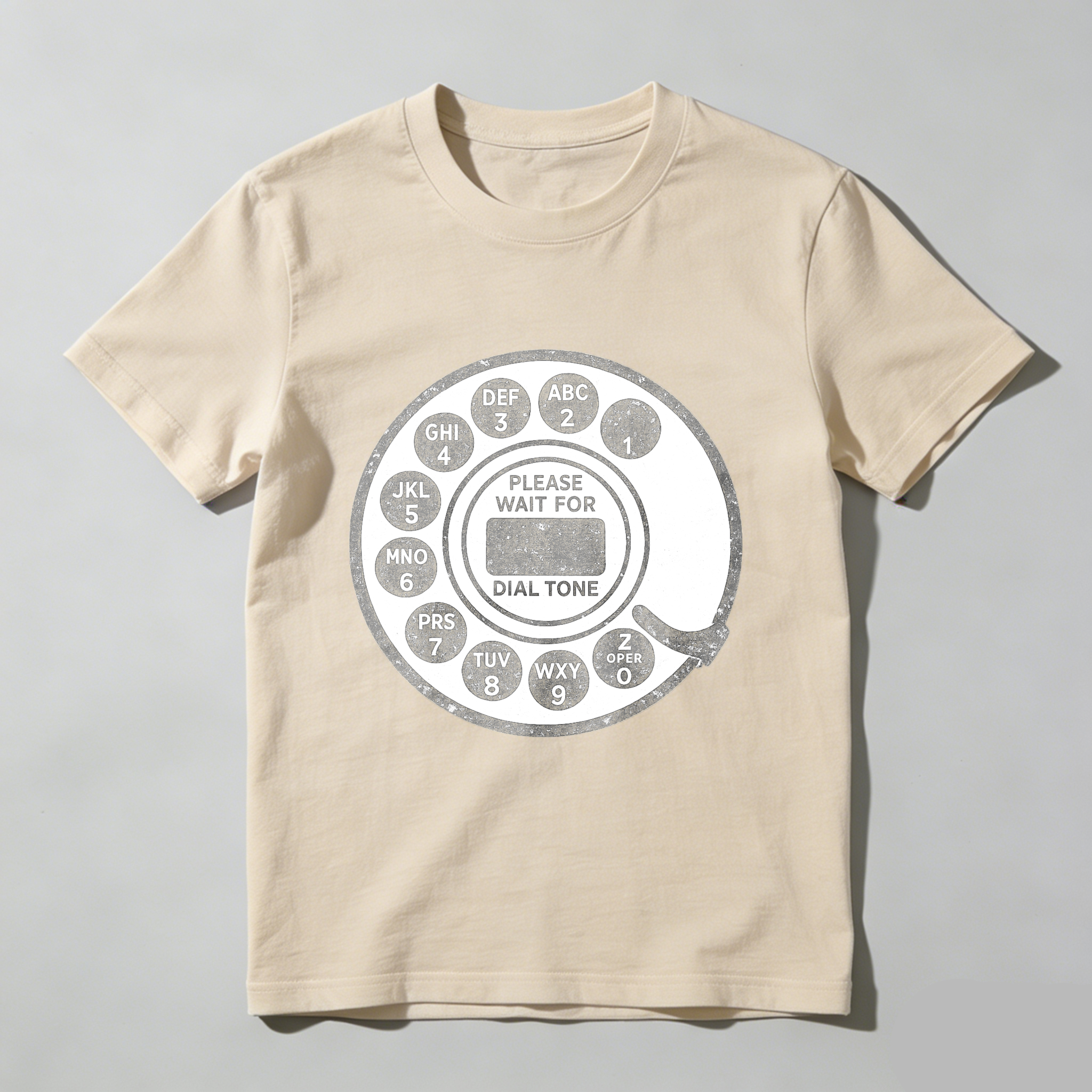 Retro Rotary Phone Dial Tone T-Shirt Made In Usa Vintage Telephone Design Black Cotton Shirt
