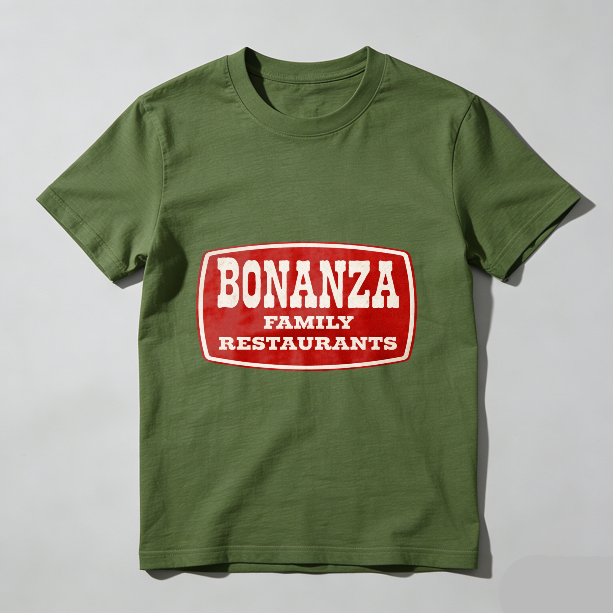 TEECURENT Bonanza Family Restaurants T Shirt Black Classic Logo Design Casual Wear