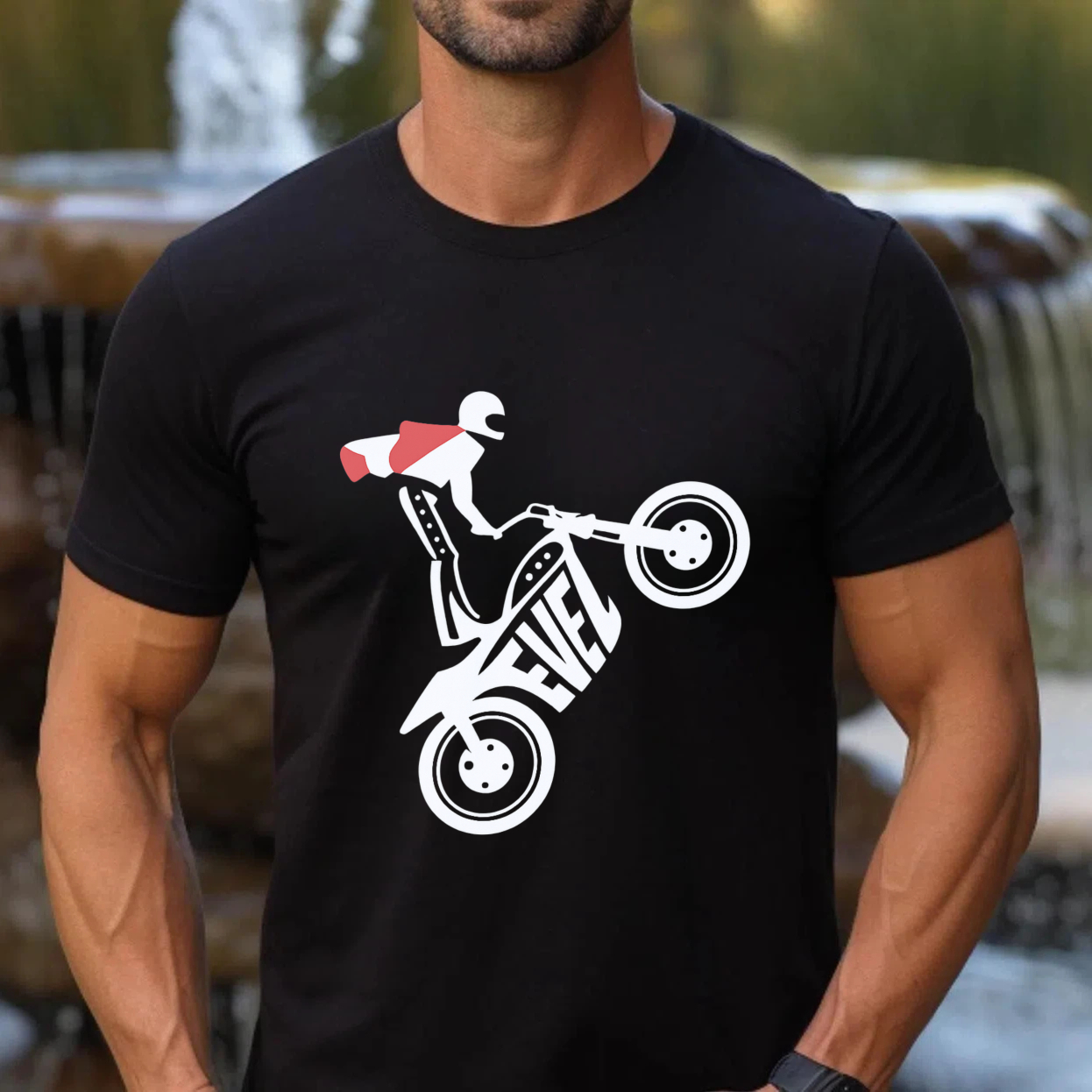 Made In Usa Motocross Rider T Shirt Black Graphic Tee Motorcycle Racing Design Men Women Unisex Apparel