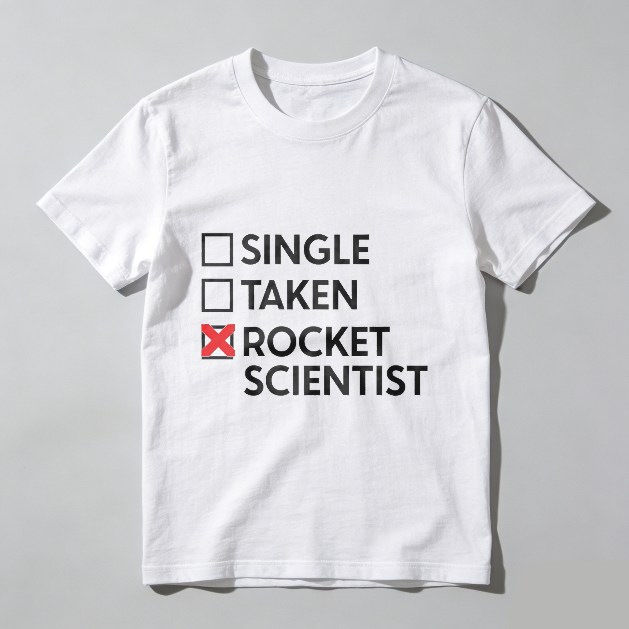 Single Taken Rocket Scientist T Shirt Funny Science Humor Gift For Engineers And Scientists