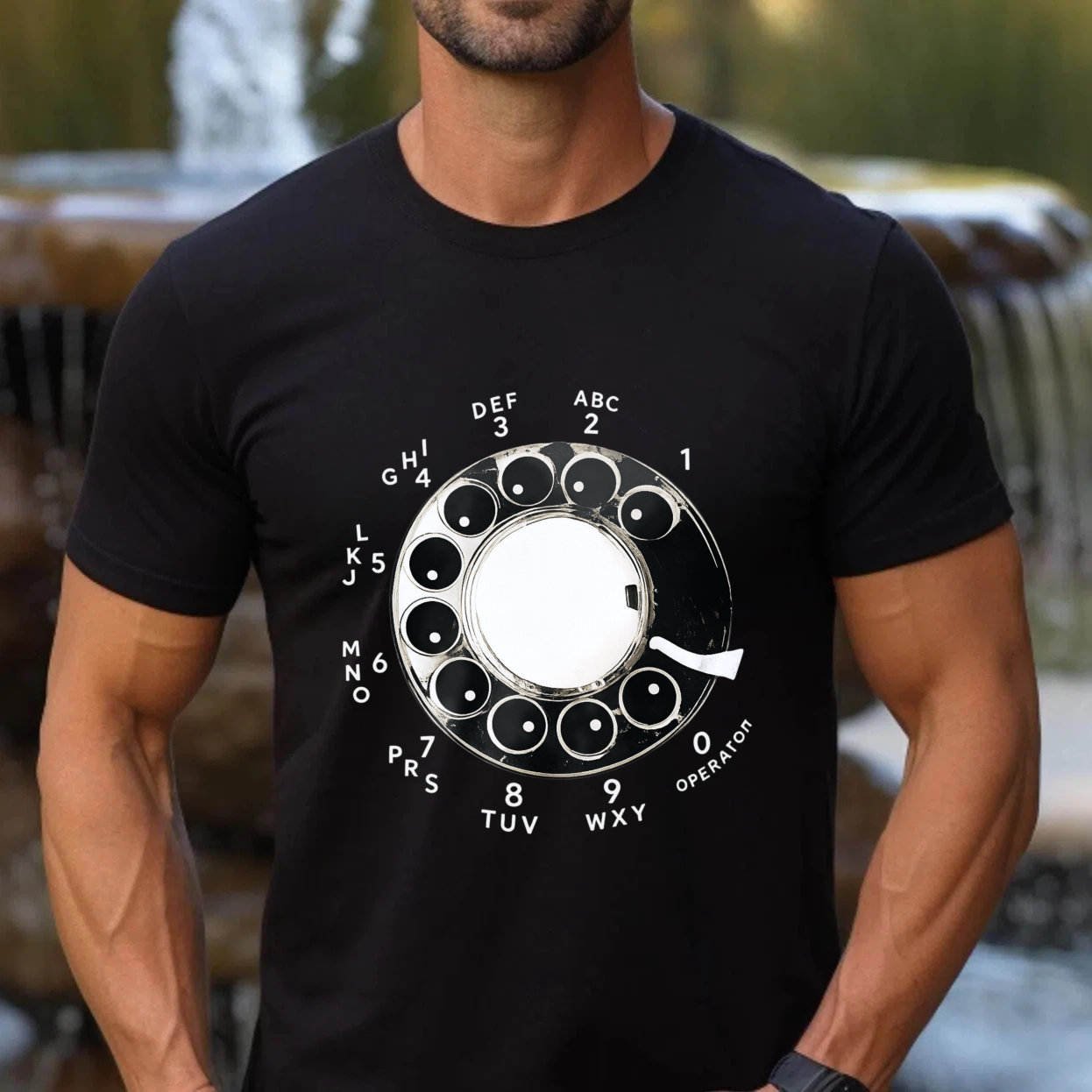 Retro Rotary Dial Phone T-Shirt Vintage Telephone Design Made In Usa Unisex Black Shirt Classic Communication Theme Graphic Tee