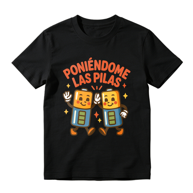 Battery Characters With Text Poniedome Las Pilas Unisex Classic T-shirt