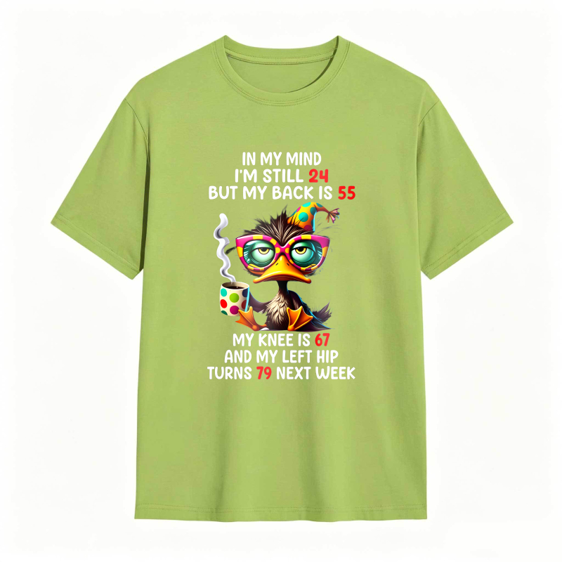 Duck With Glasses And Text About Age And Body Parts Unisex Classic T-shirt