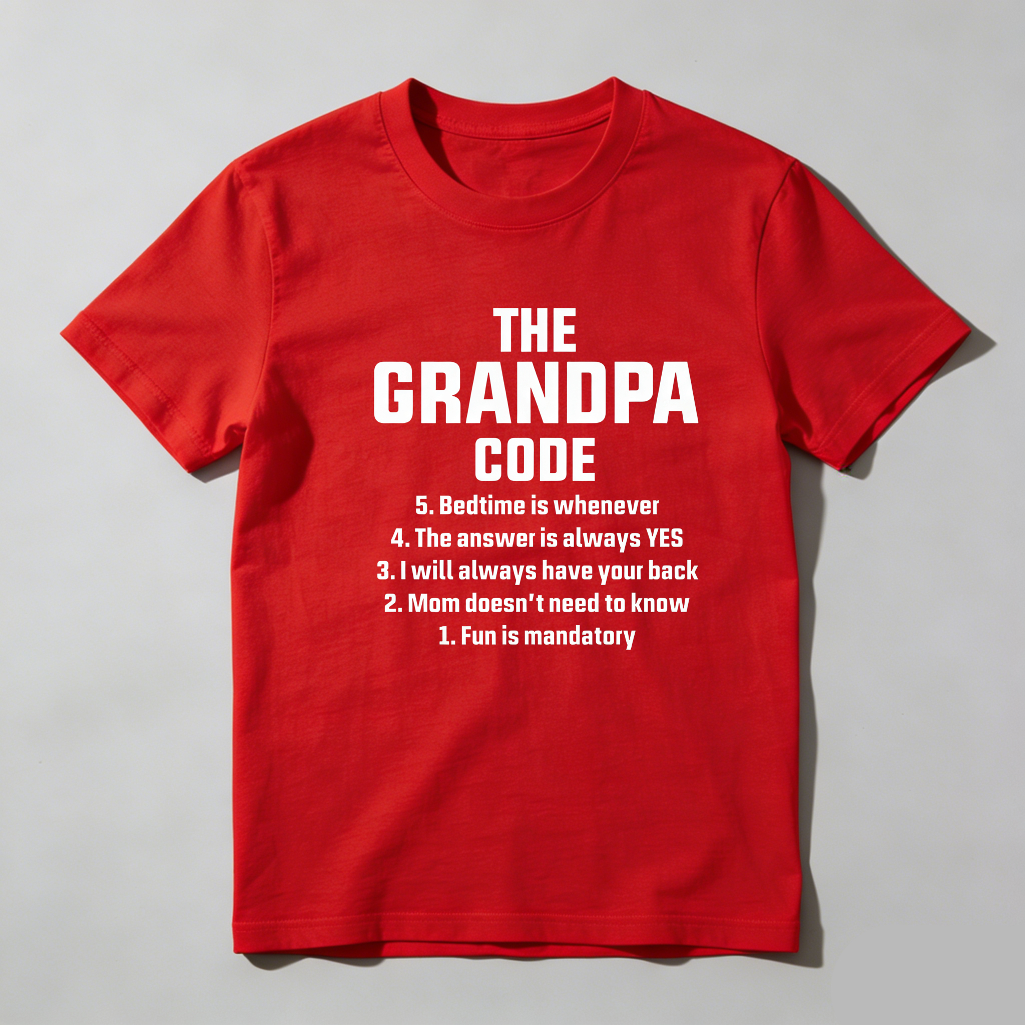 TEECURENT The Grandpa Code Fun Mandatory Yes Always Pure Cotton Short Sleeve T-Shirt-TeeCurent
