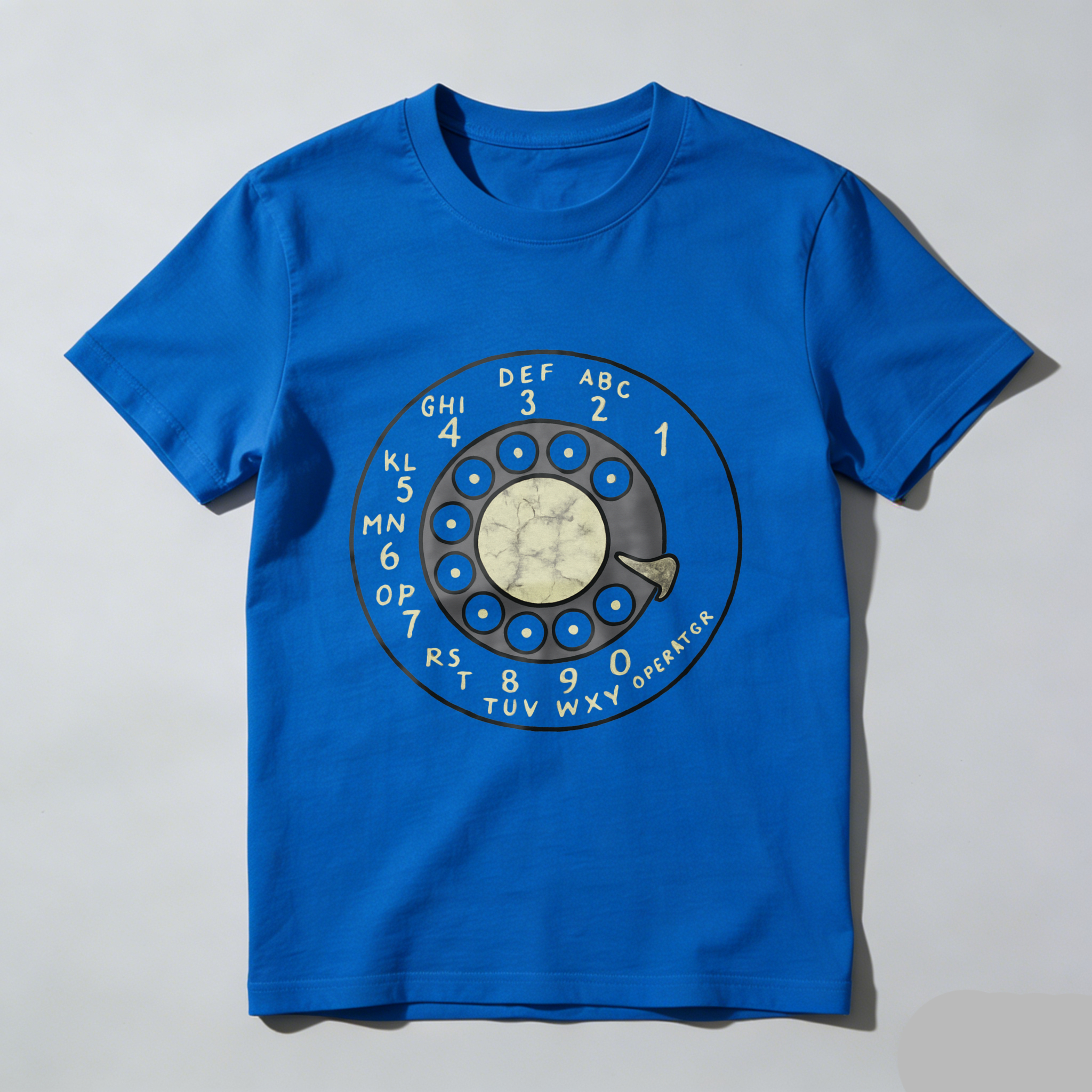 Vintage Rotary Dial Phone T-Shirt Made In Usa Classic Retro Telephone Design Black Unisex Shirt