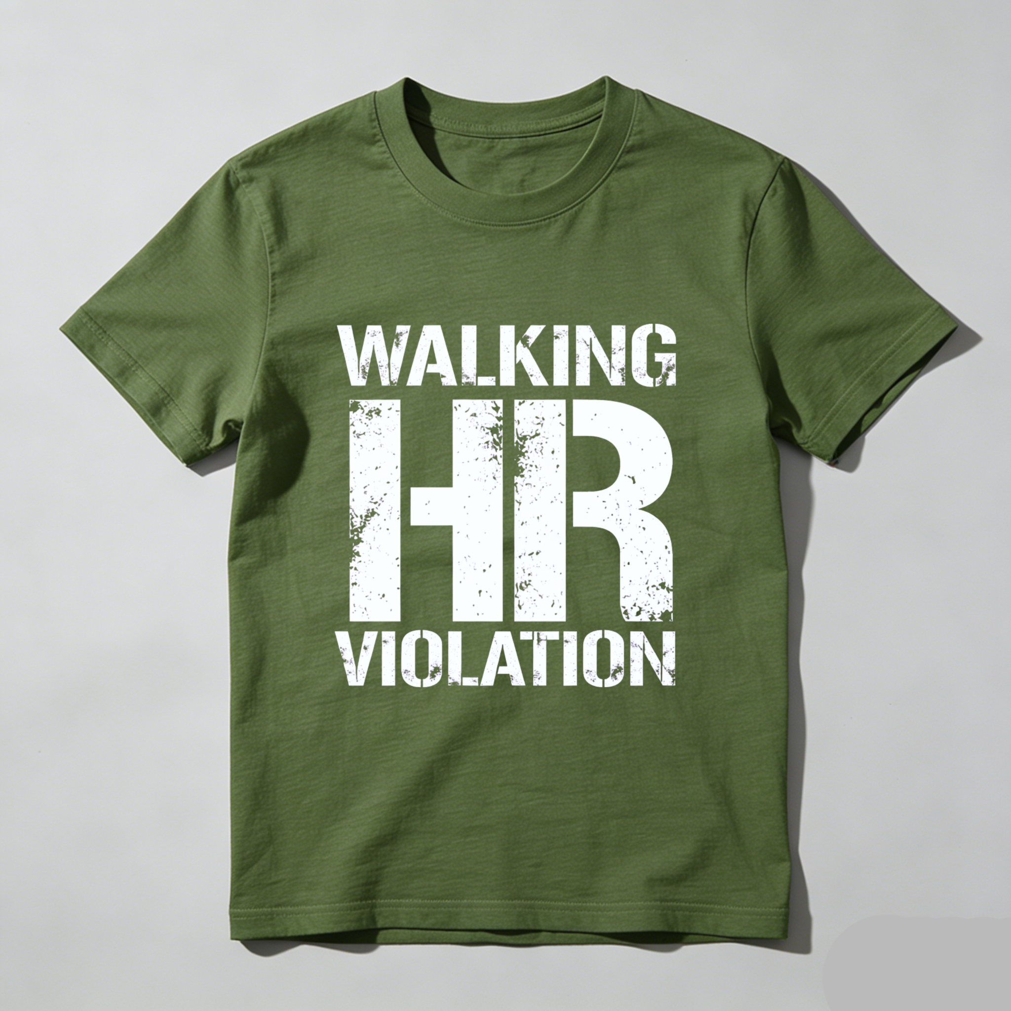 TEECURENT Walking Hr Violation T Shirt Humor Gift For Workplace Jokes Office Fun Wear WOMEN