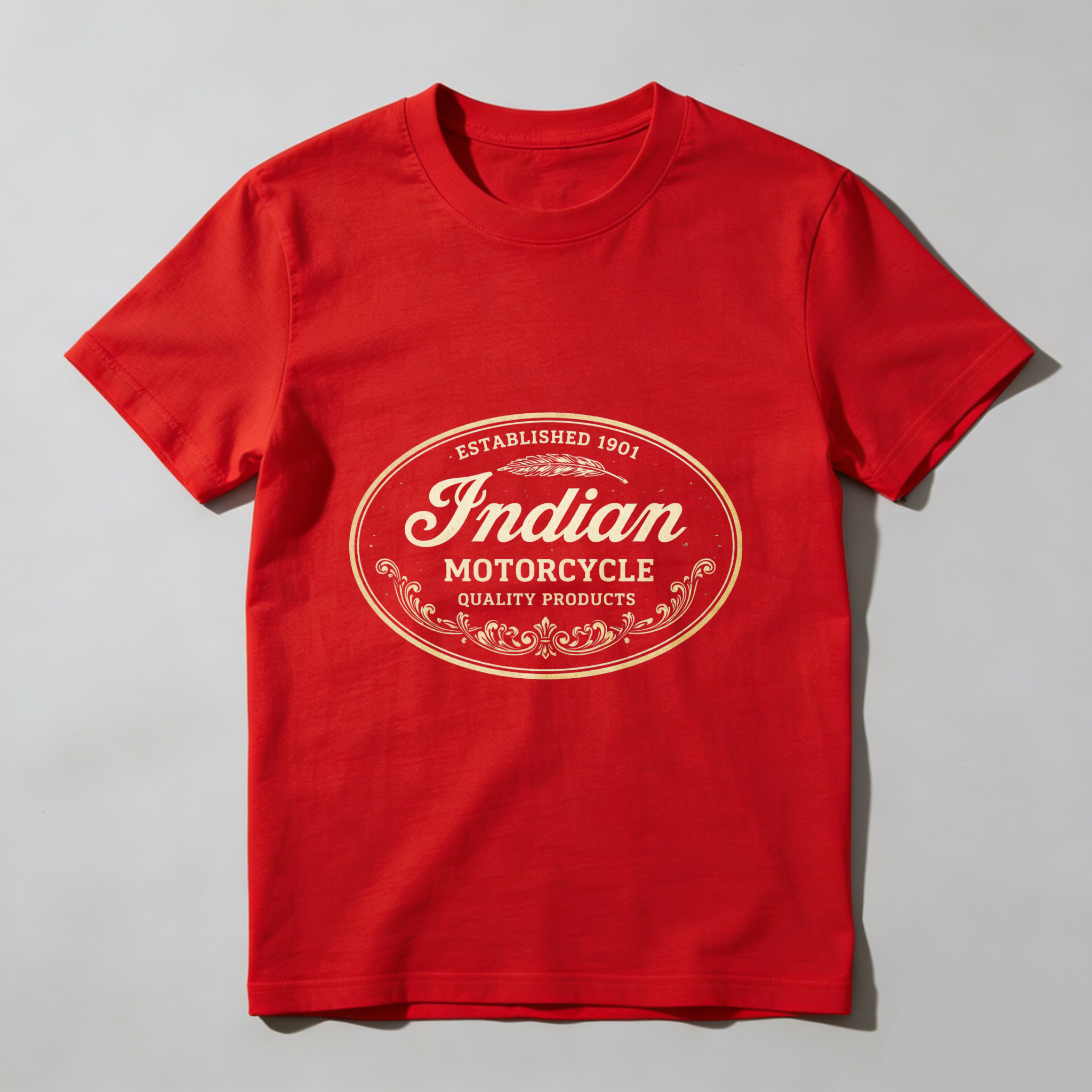 Indian Motorcycle Established 1901 Quality Products Classic Logo T Shirt