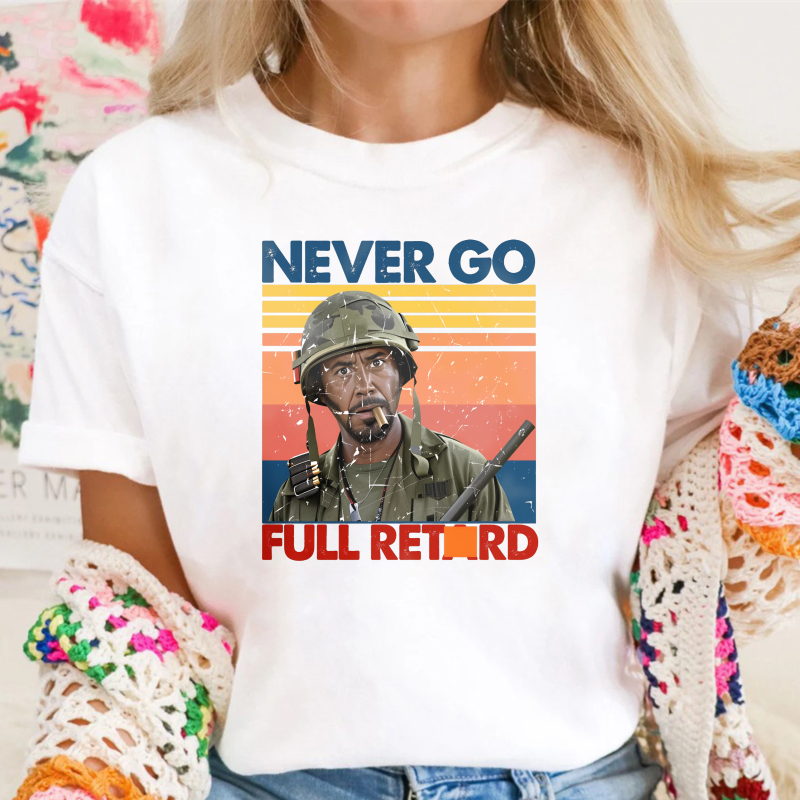 Never Go Full Retard Military Soldier Vintage Design Unisex Classic T-shirt