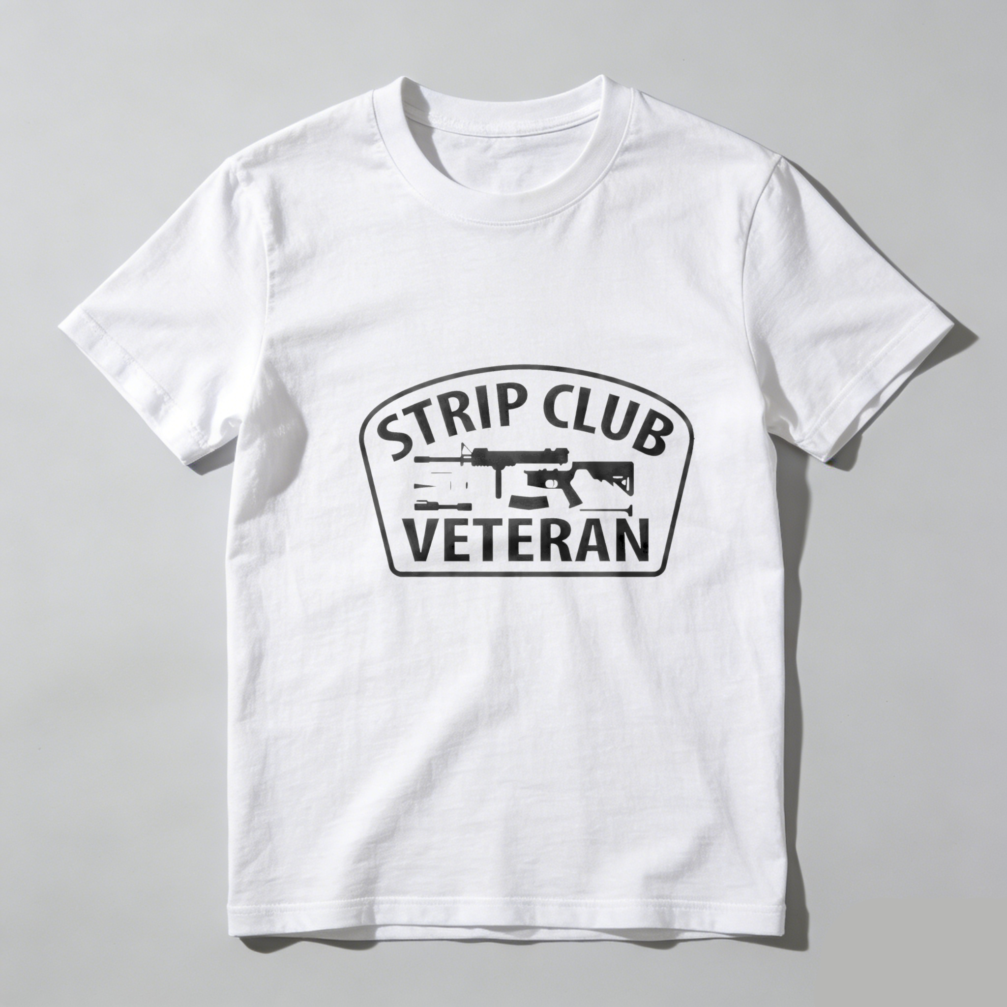 TEECURENT Strip Club Veteran Pure Cotton Short Sleeve T Shirt-TeeCurent