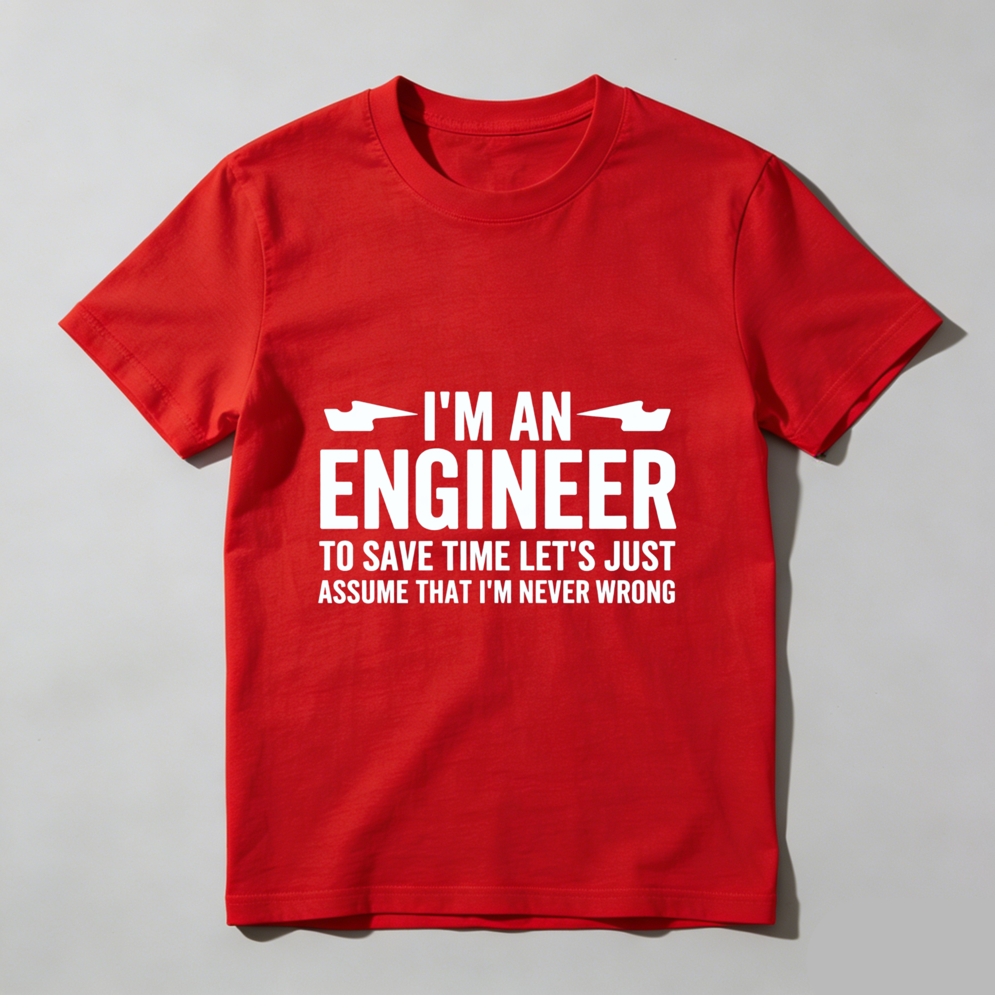 I M An Engineer To Save Time Lets Just Assume That I M Never Wrong T Shirt