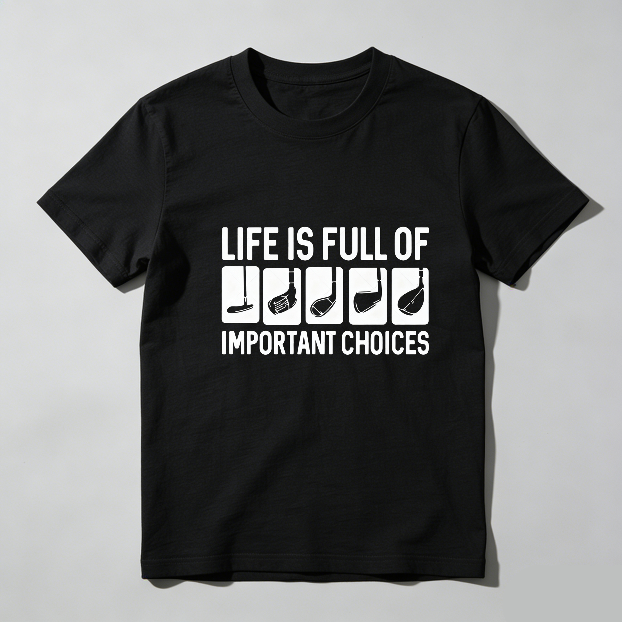 TEECURENT Life Is Full Of Important Choices Pure Cotton Short Sleeve T Shirt-TeeCurent