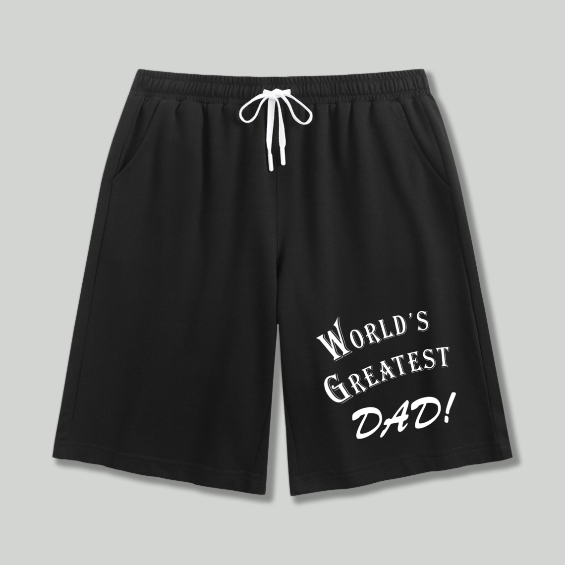 Worlds Greatest Dad Text Graphic Shorts