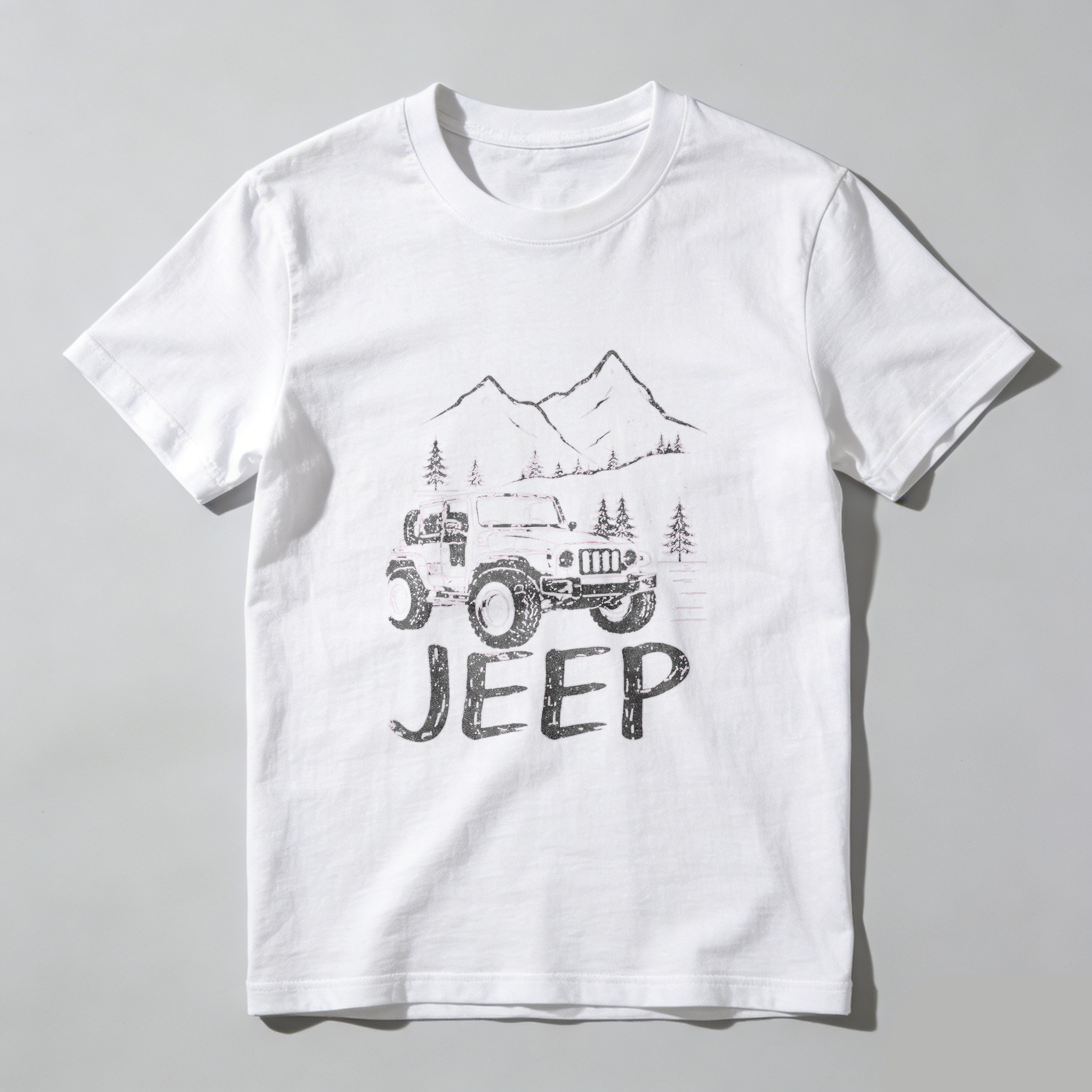 Jeep Mountain Adventure Off Road Vehicle Graphic T Shirt For Men And Women Outdoor Camping Hiking Lifestyle Apparel