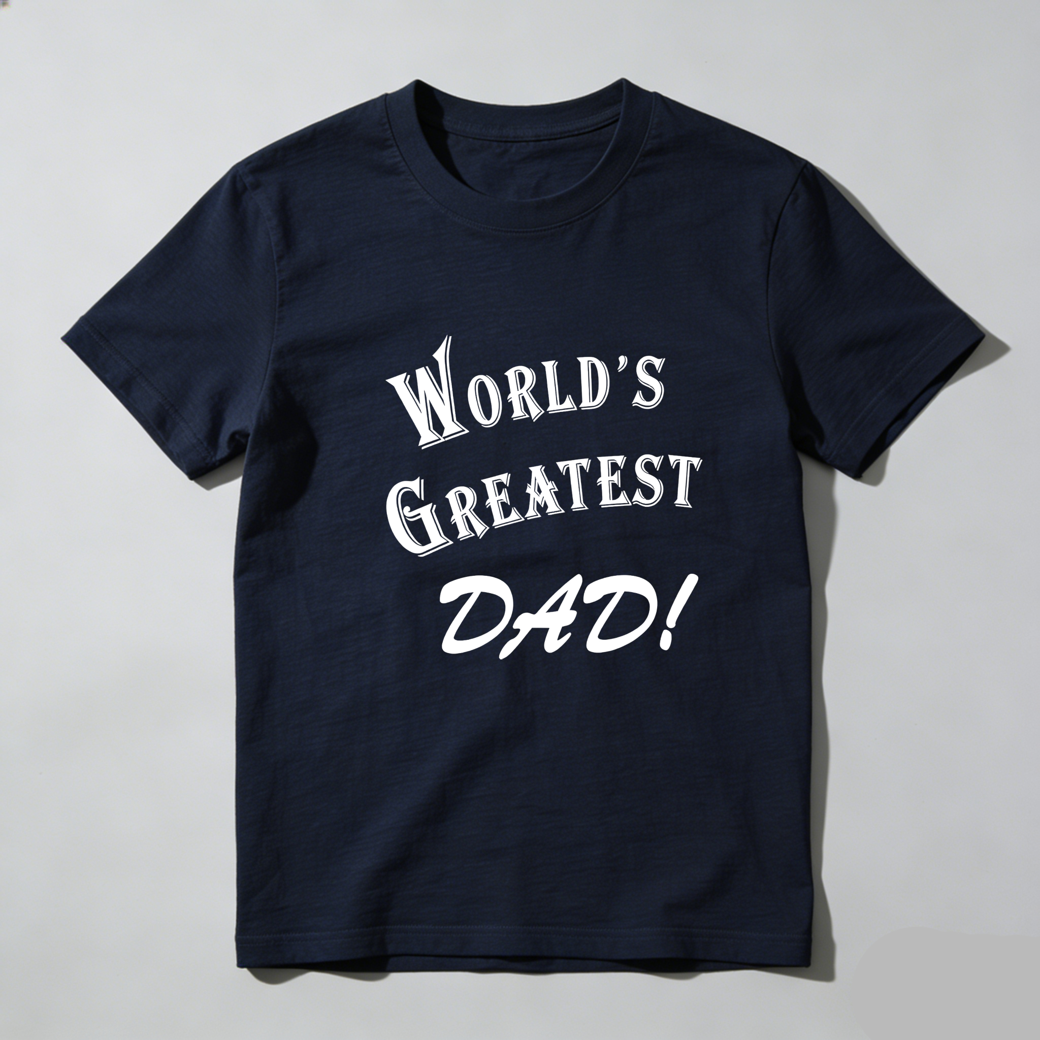 TEECURENT Worlds Greatest Dad Pure Cotton Short Sleeve T Shirt-TeeCurent