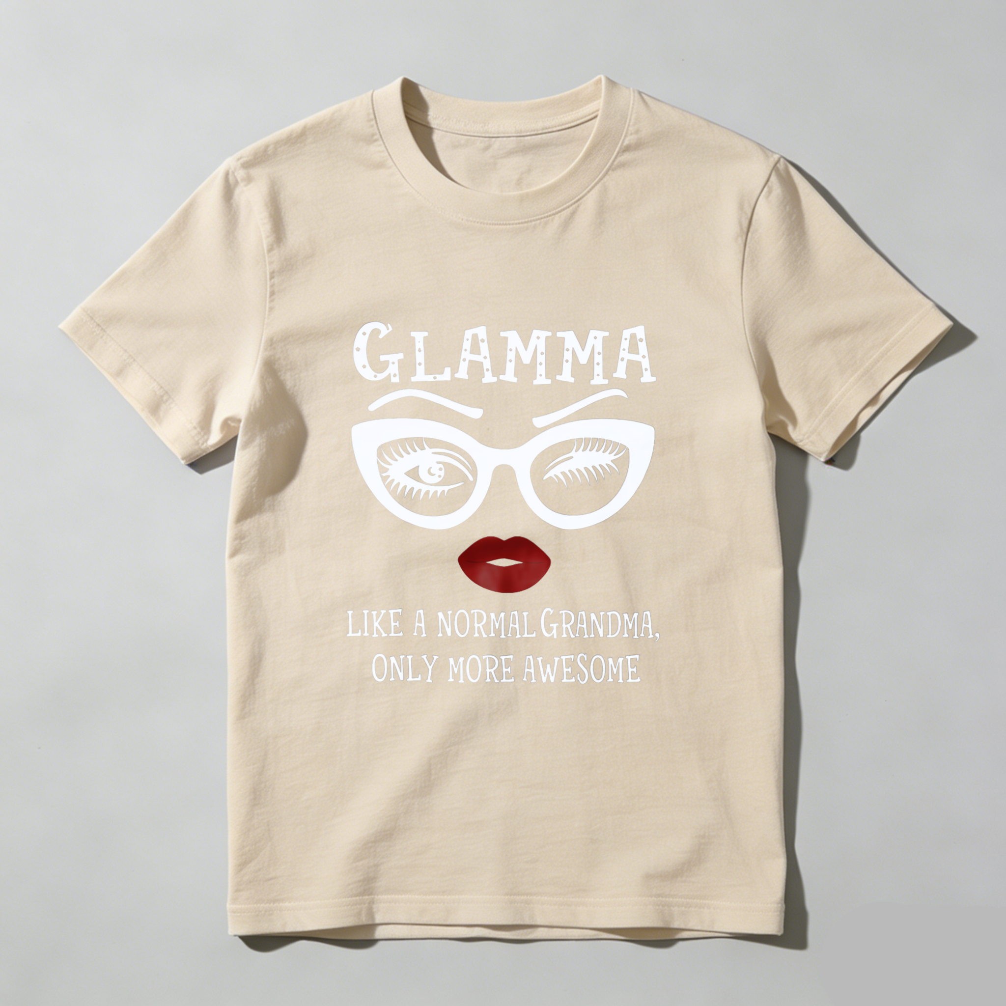 TEECURENT Glamma Like A Normal Grandma Only More Awesome T Shirt WOMEN