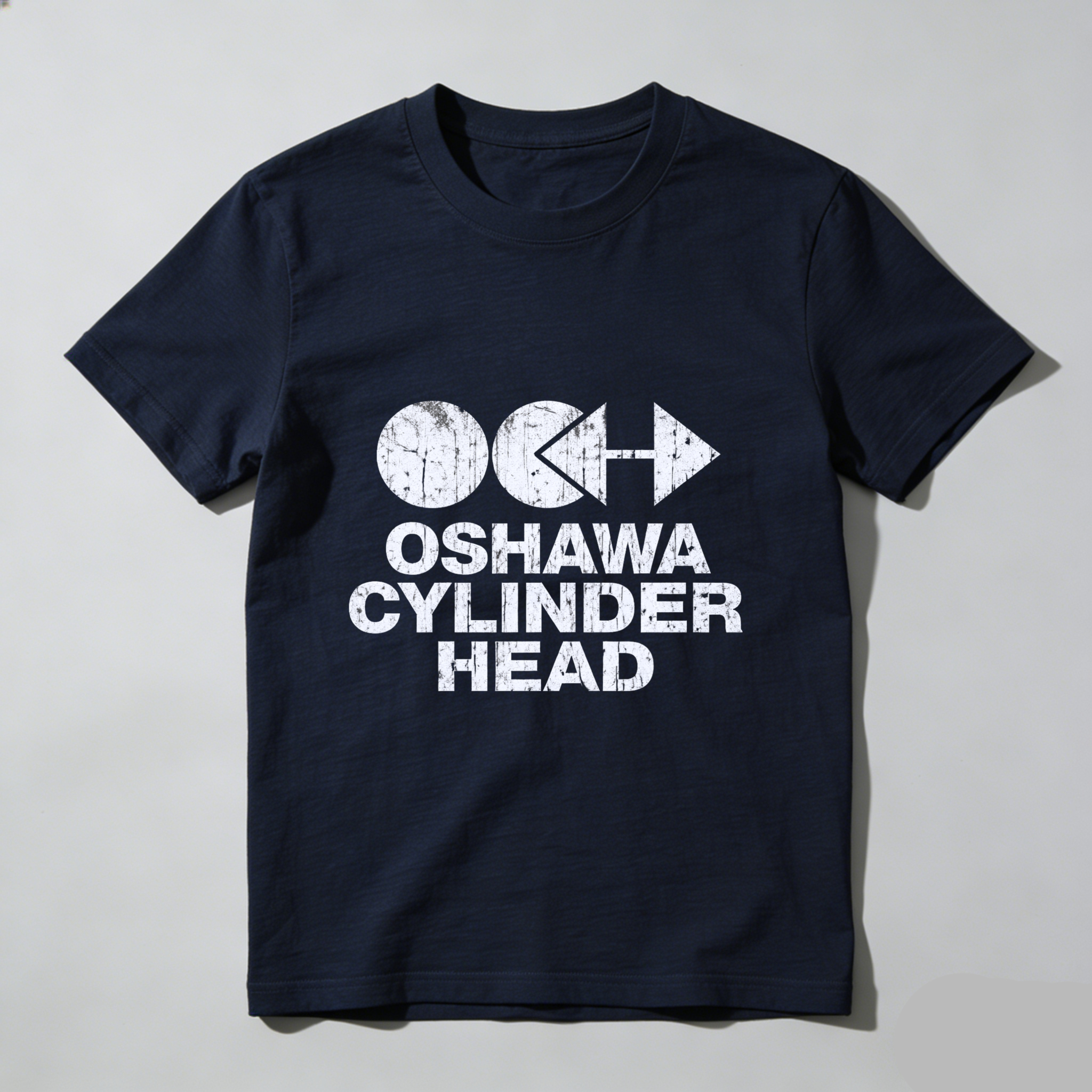 Oshawa Cylinder Head Logo T Shirt Black Men Women Unisex Casual Streetwear Top