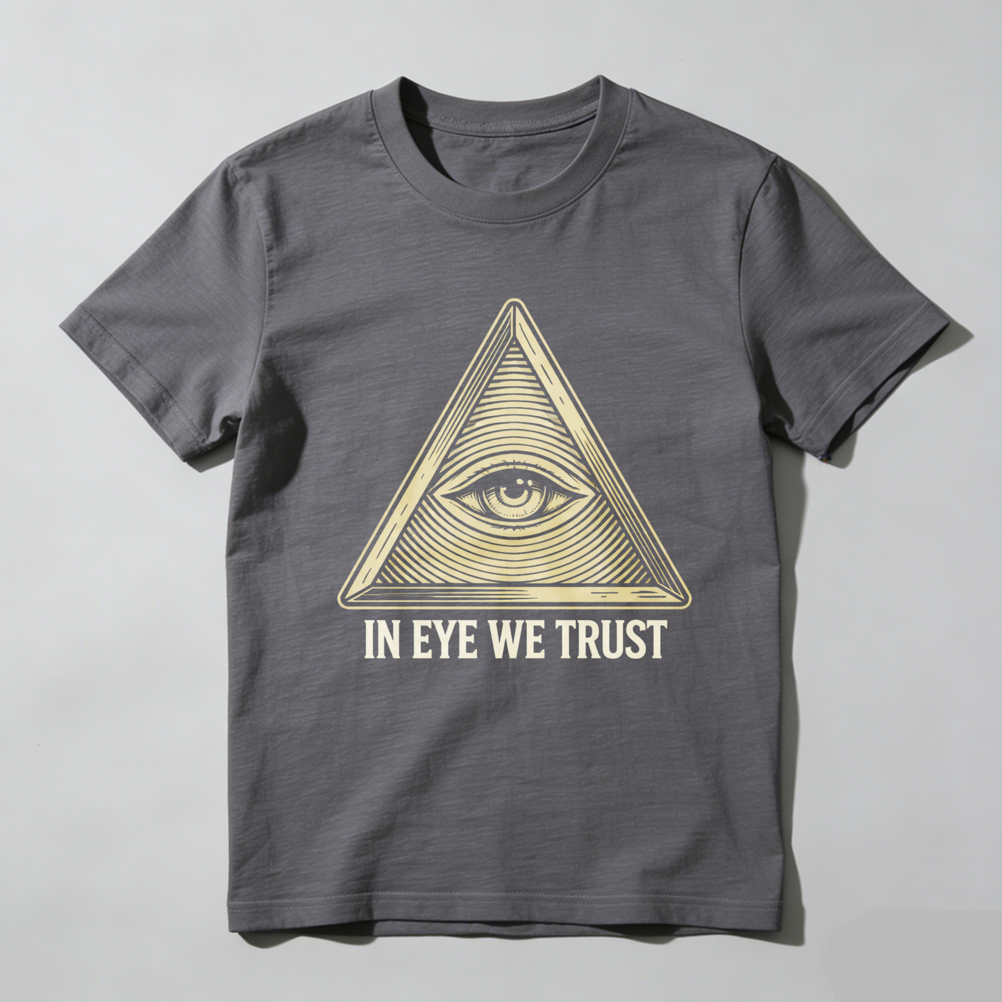TEECURENT  All Seeing Eye Pyramid Symbol In Eye We Trust TEECURENT