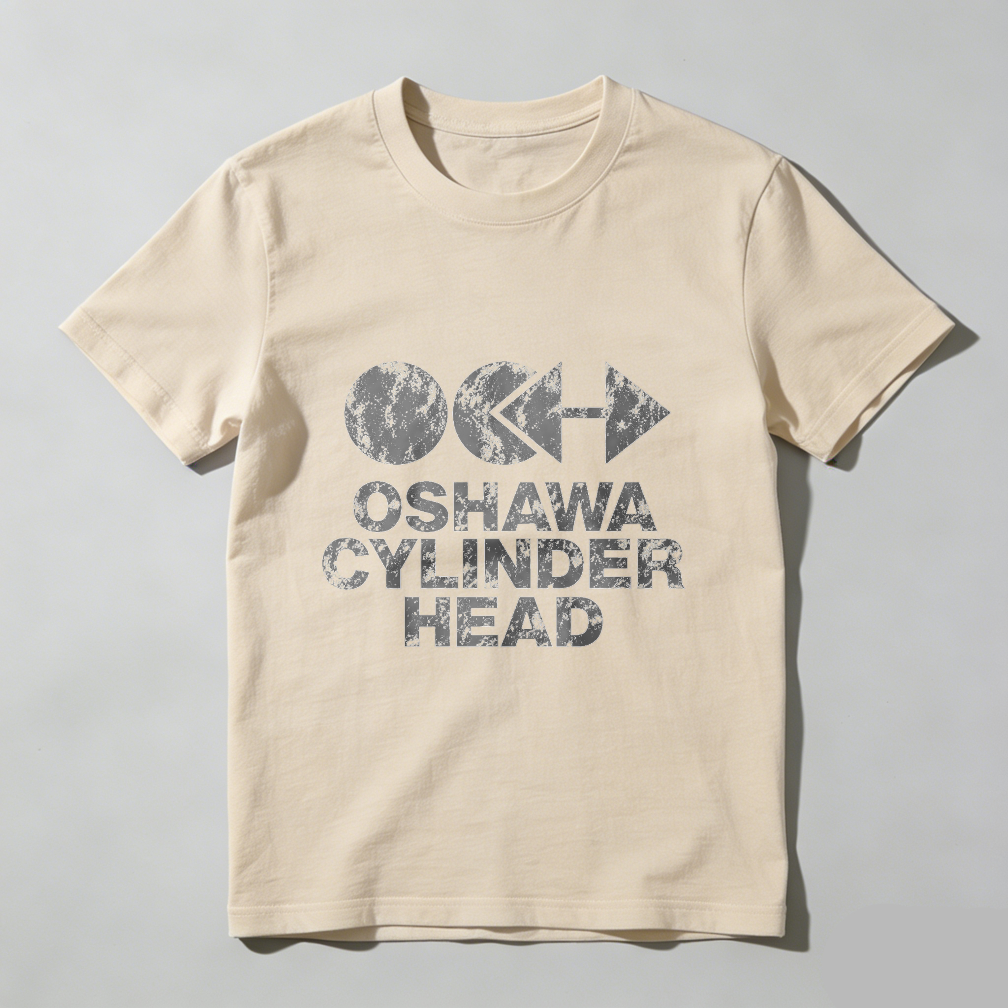 Oshawa Cylinder Head T Shirt Automotive Enthusiast Gift Black Cotton Tee