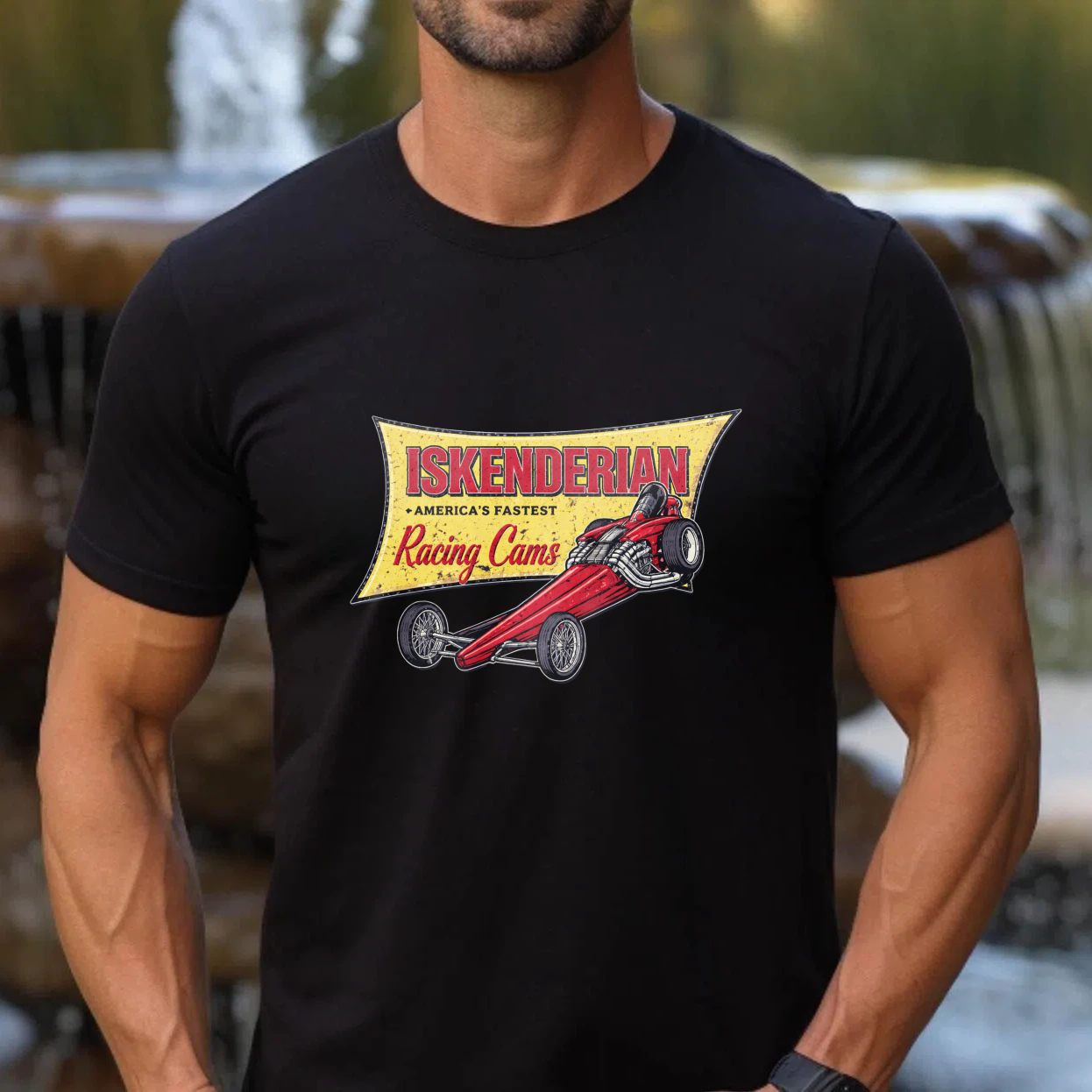 Iskenderian Racing Cams America S Fastest Vintage Hot Rod T Shirt Black