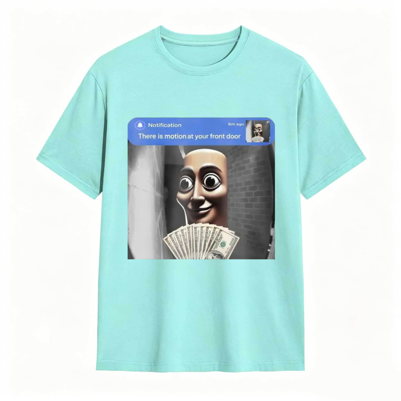 “There is Motion at Your Front Door” Tung Tung Tung Sahur Meme T-Shirt