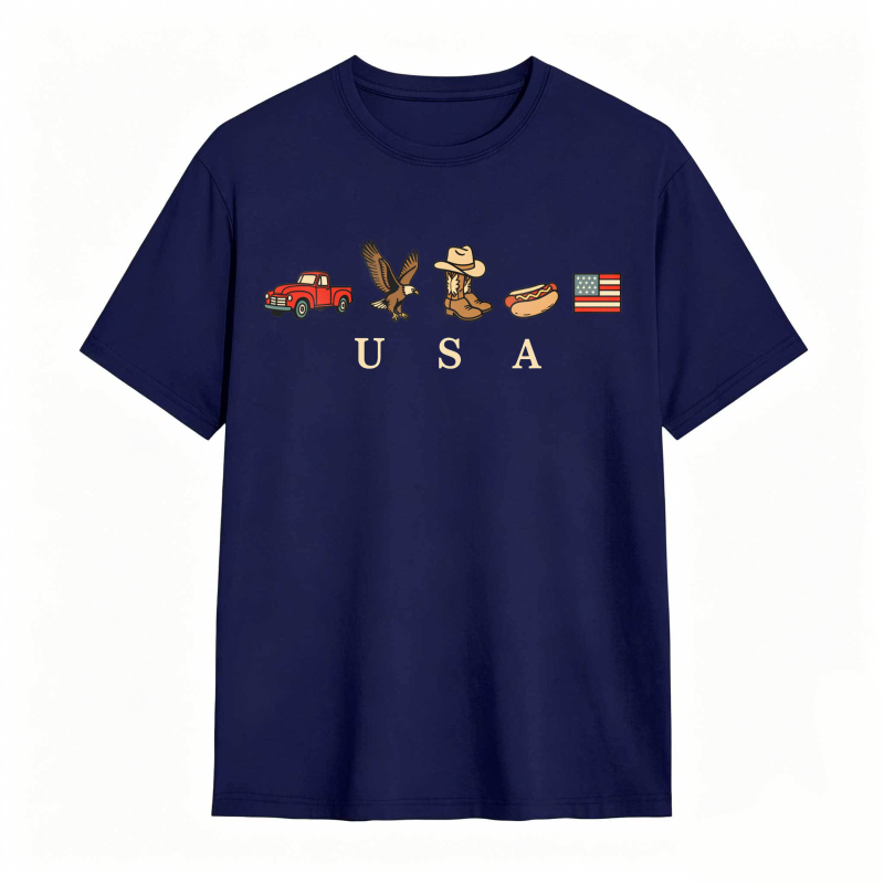 USA Icons Comfort Colors 4th Of July Graphic Tee