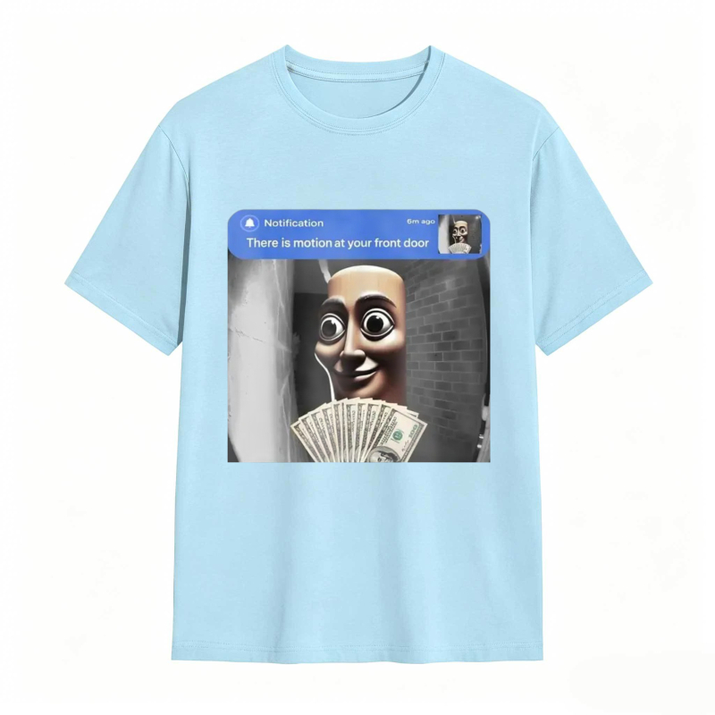 “There is Motion at Your Front Door” Tung Tung Tung Sahur Meme T-Shirt